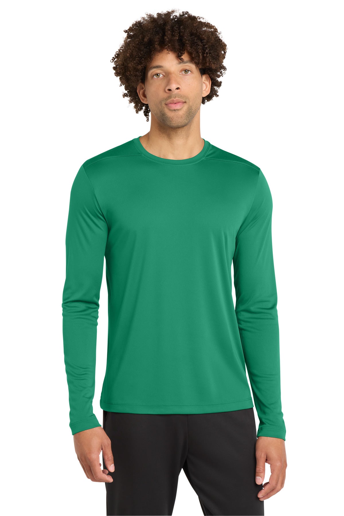 Sport-Tek  Posi-UV Pro Long Sleeve Tee. ST420LS in Kelly Green