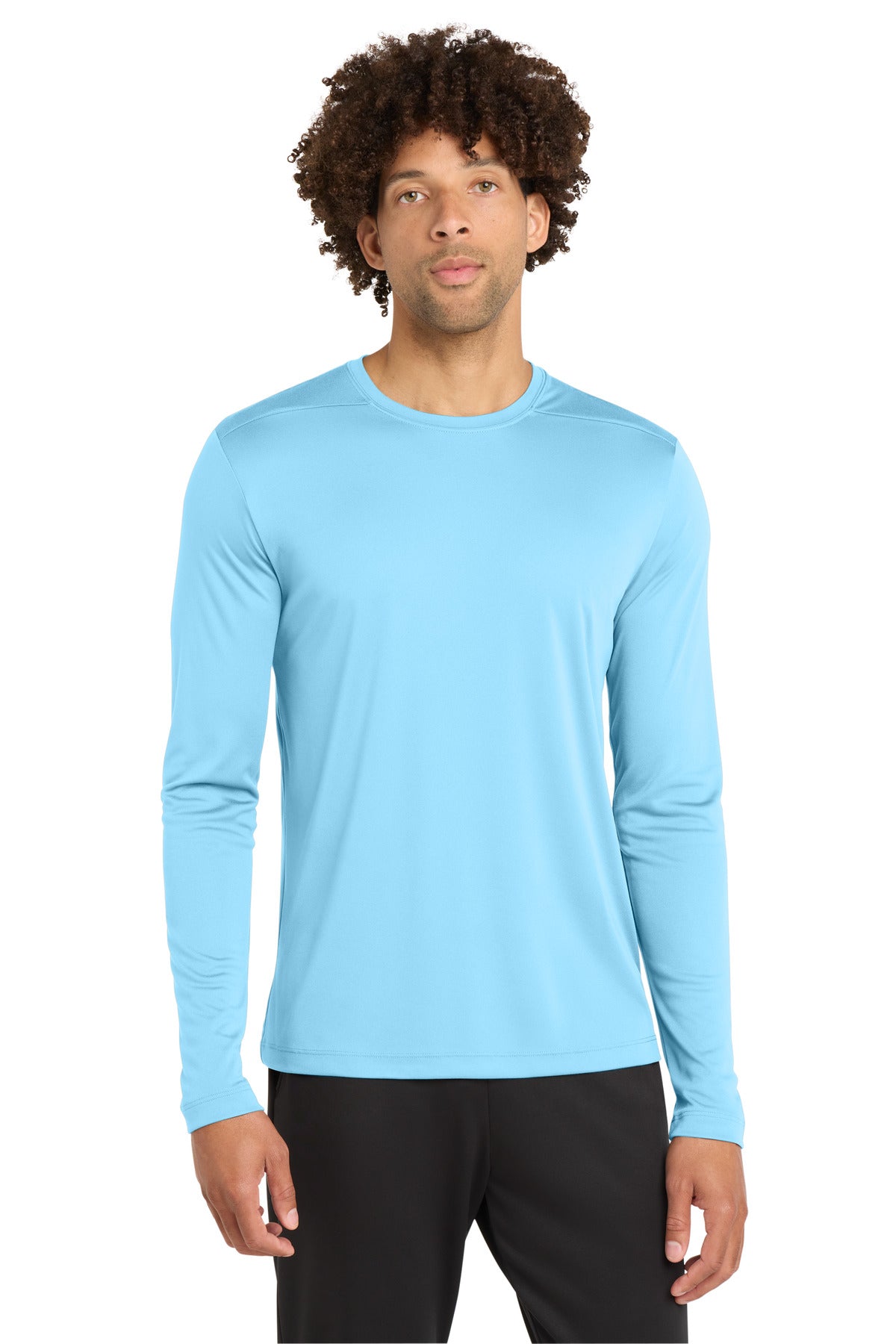 Sport-Tek  Posi-UV Pro Long Sleeve Tee. ST420LS in Light Blue