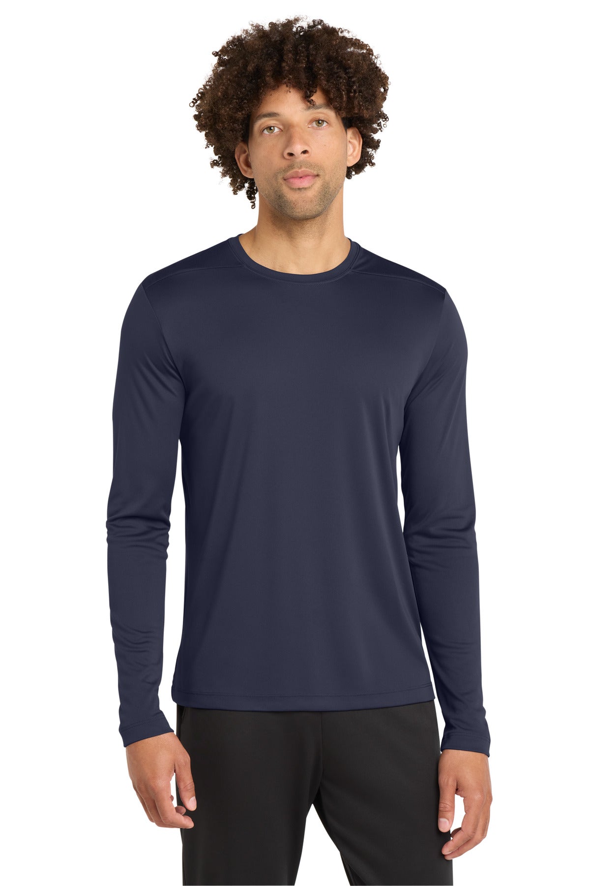 Sport-Tek  Posi-UV Pro Long Sleeve Tee. ST420LS in True Navy