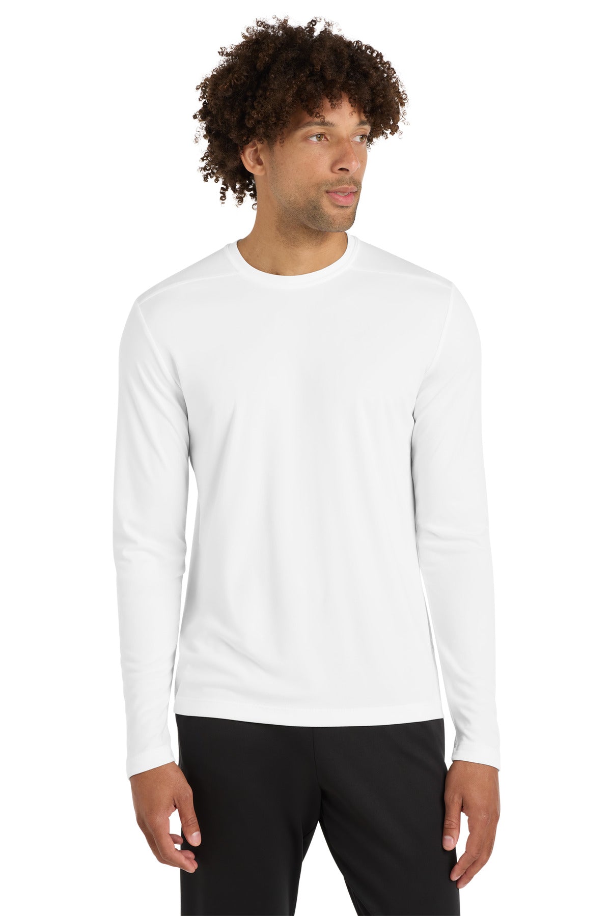 Sport-Tek  Posi-UV Pro Long Sleeve Tee. ST420LS in White