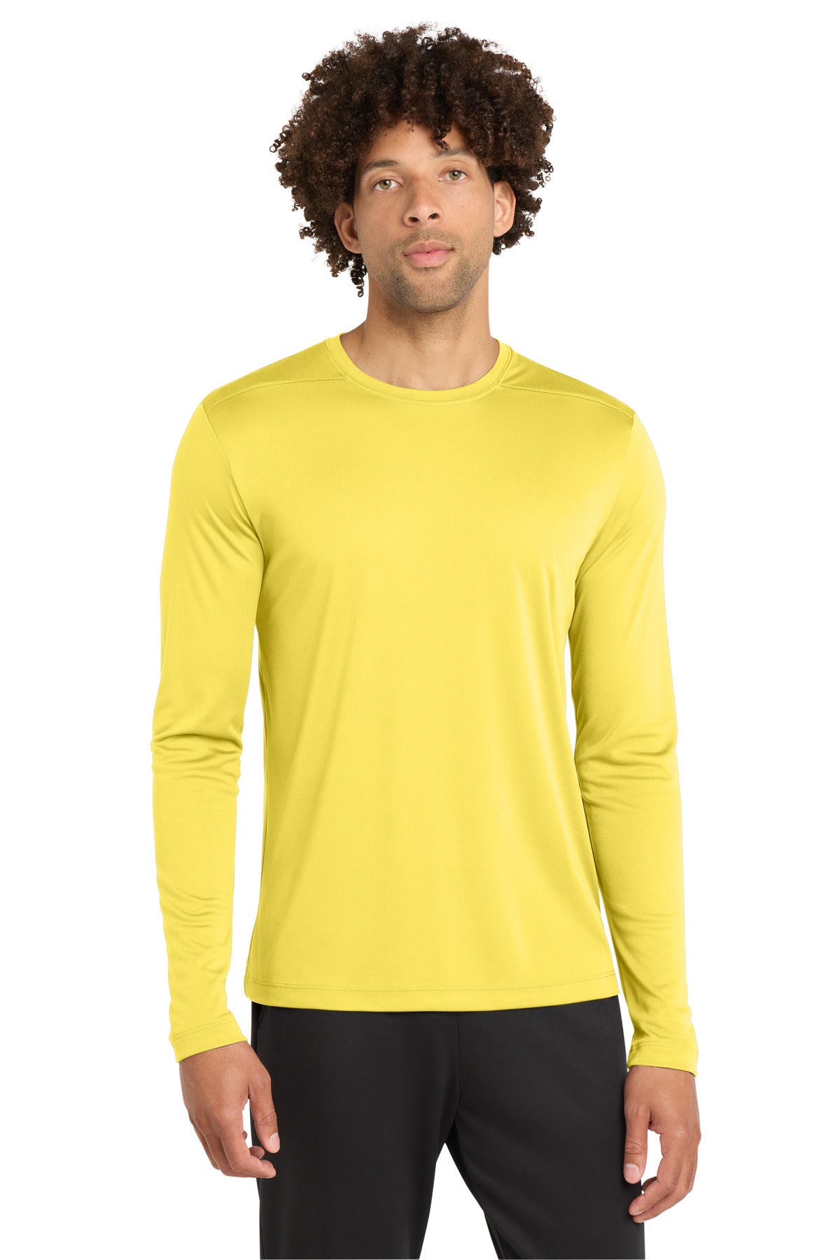 Sport-Tek  Posi-UV Pro Long Sleeve Tee. ST420LS in Yellow