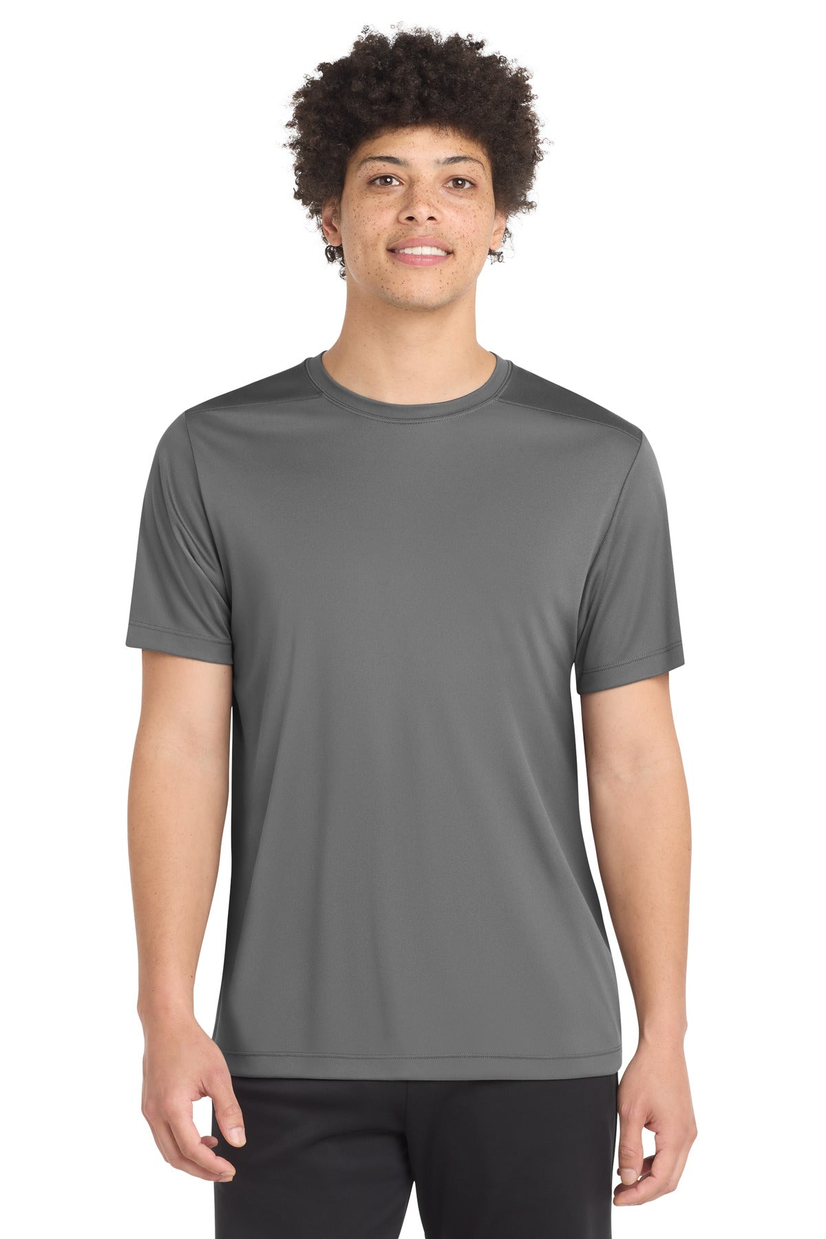 Sport-Tek  Posi-UV Pro Tee. ST420 in Dark Smoke Grey