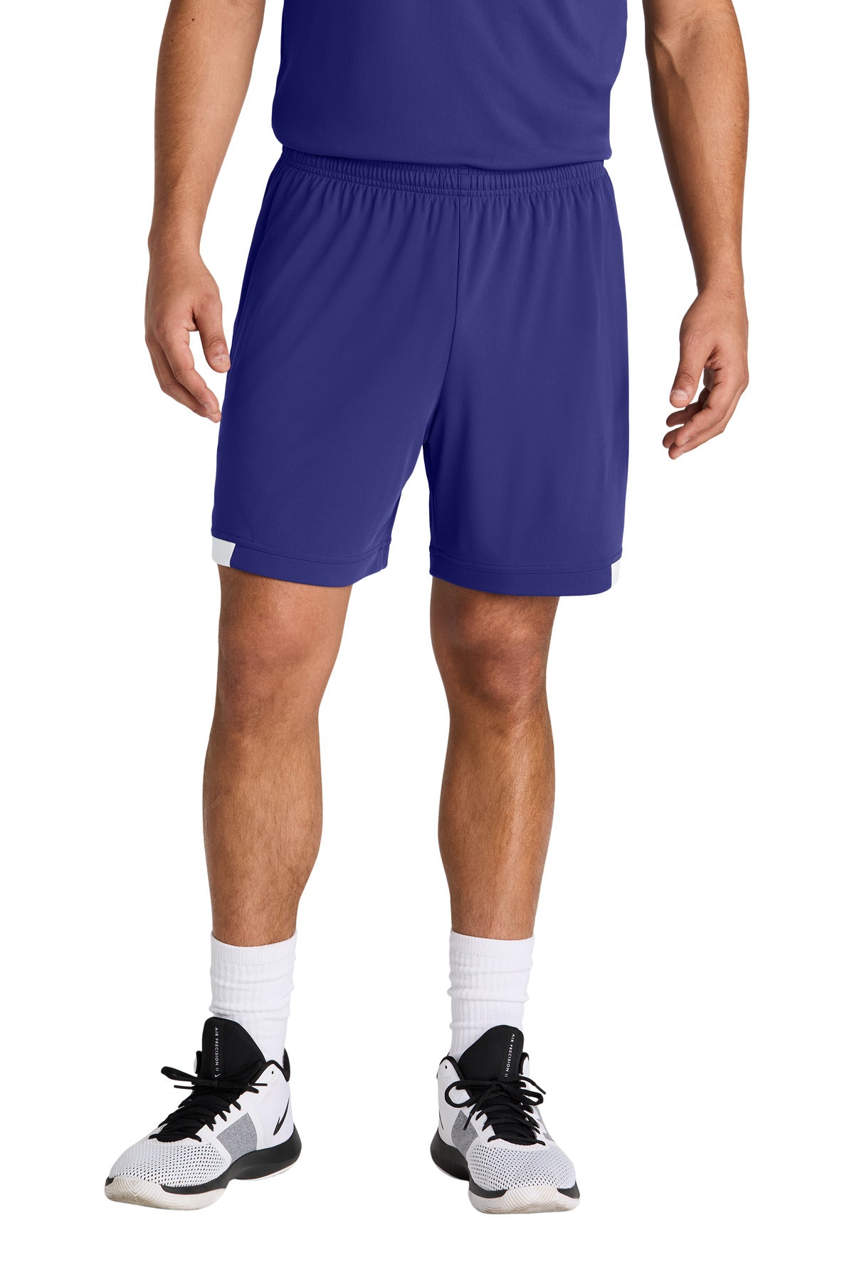 Sport-Tek Club 7  Short ST442 in Purple/ White