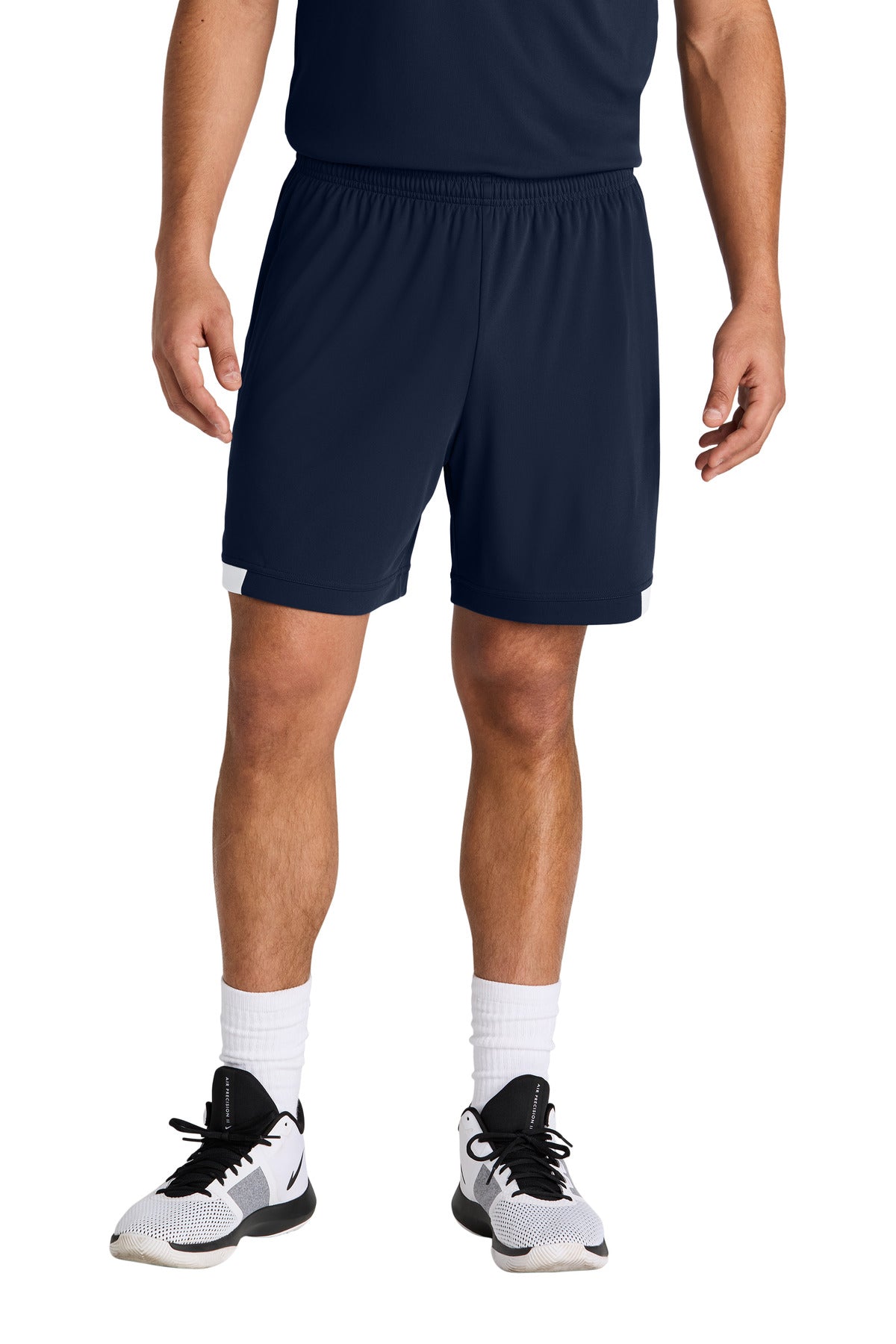Sport-Tek Club 7  Short ST442 in True Navy/ White