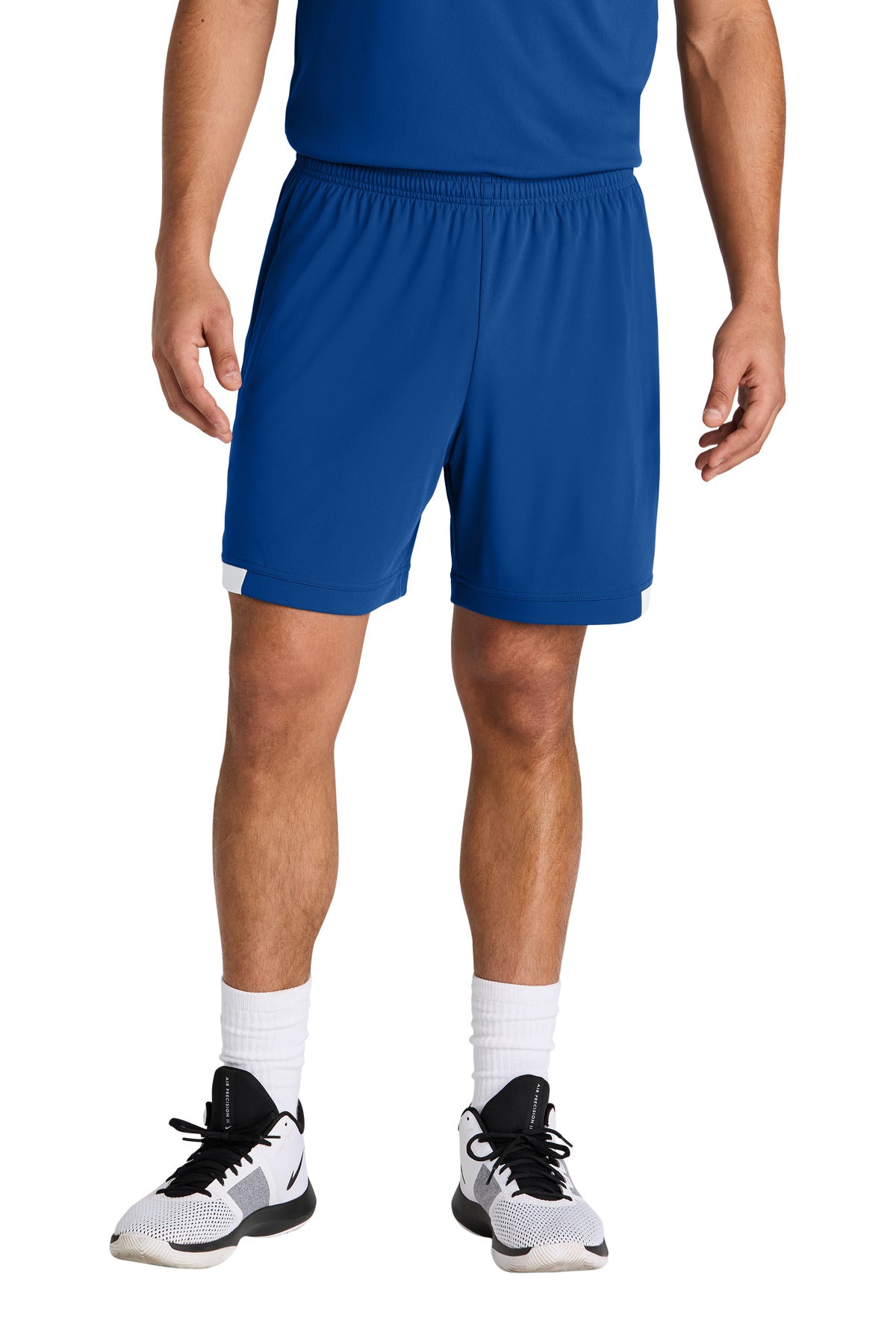 Sport-Tek Club 7  Short ST442 in True Royal/ White