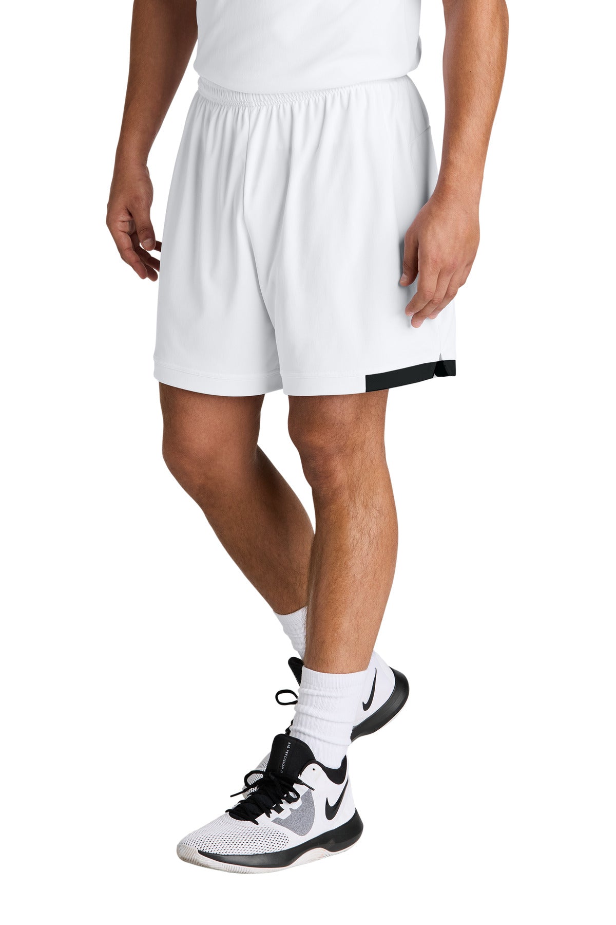 Sport-Tek Club 7  Short ST442 in White/ Black