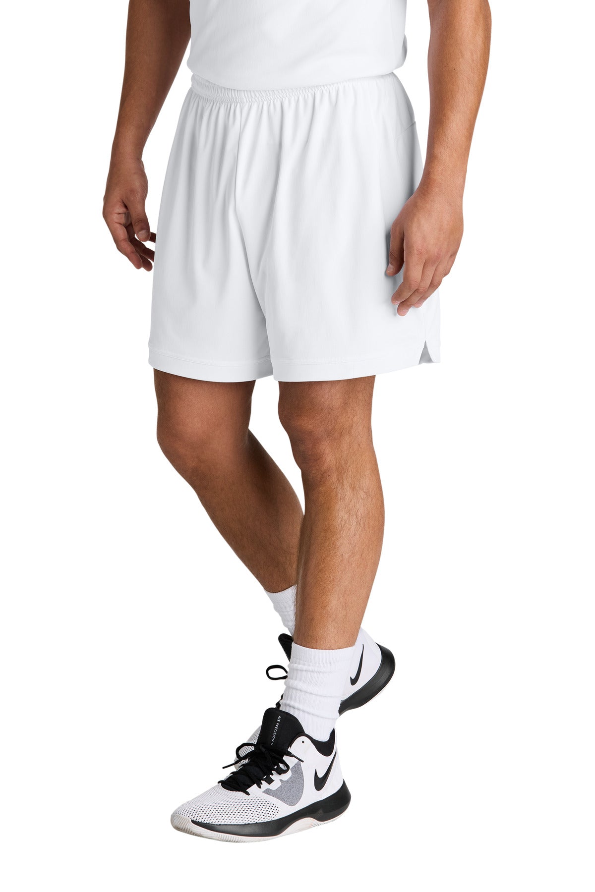 Sport-Tek Club 7  Short ST442 in White/ White
