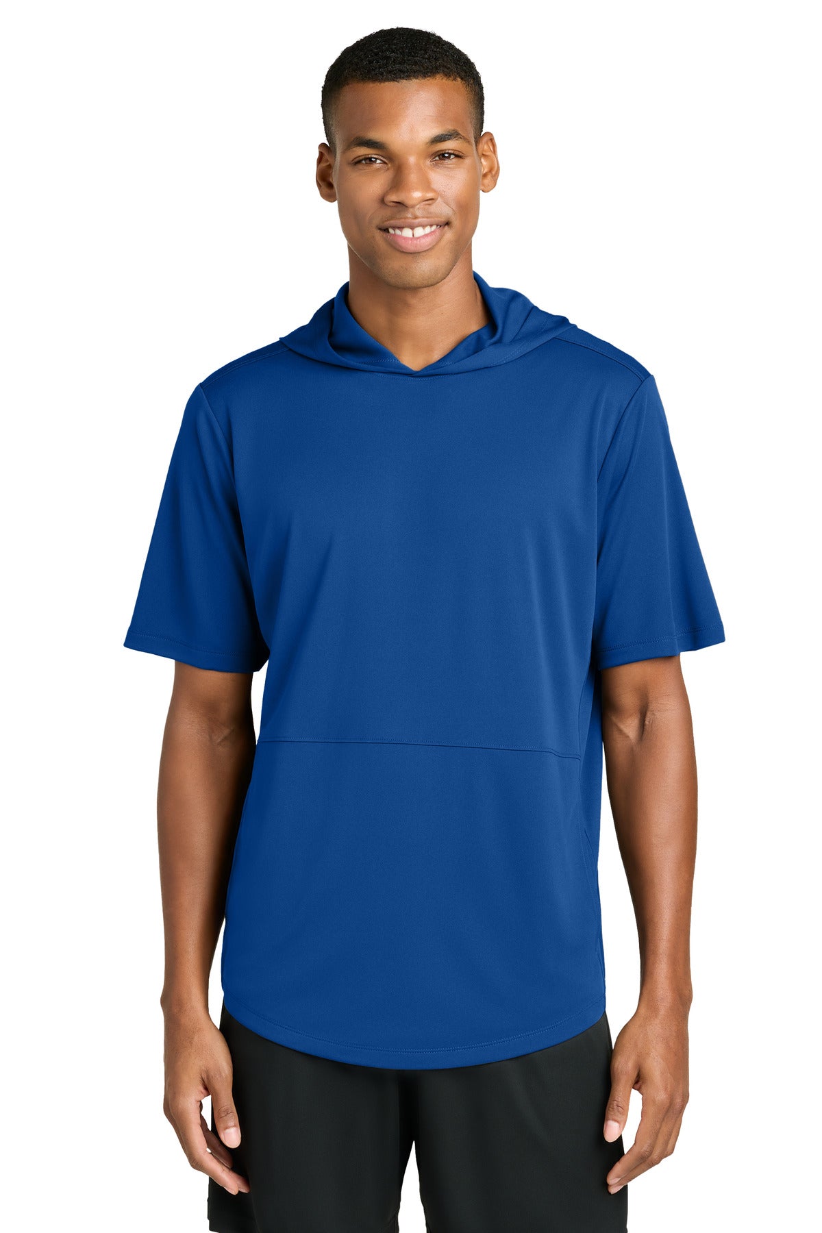 Sport-Tek Club Short Sleeve Hoodie ST445 in True Royal