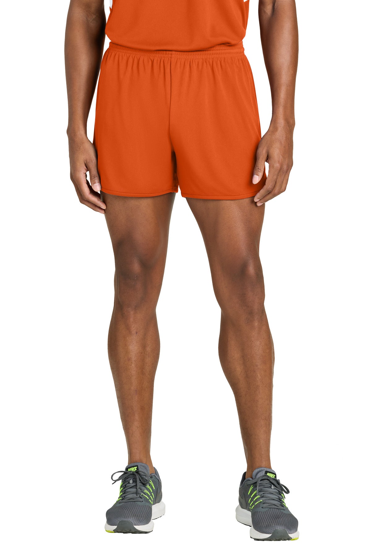 Sport-Tek Club 4  Track Short ST447 in Deep Orange