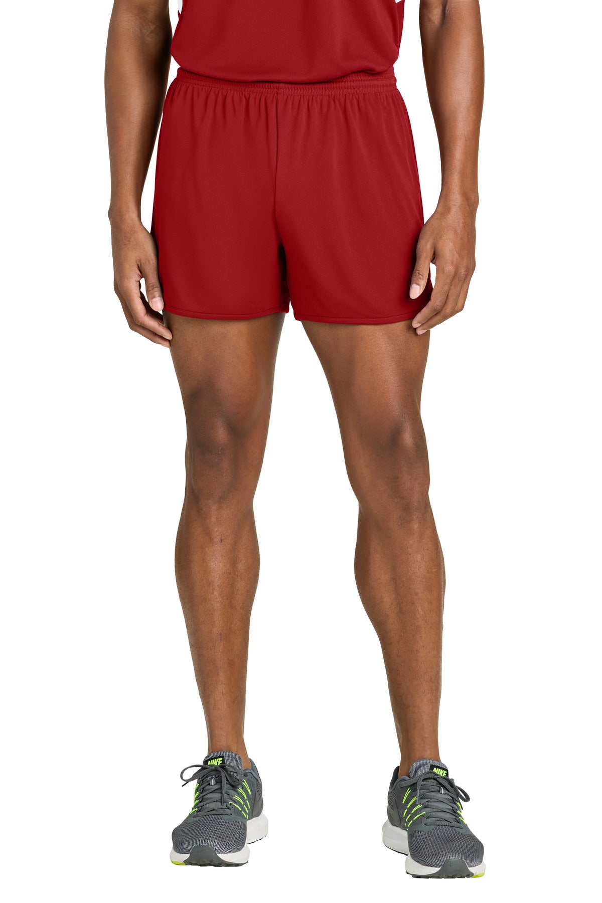 Sport-Tek Club 4  Track Short ST447 in Deep Red