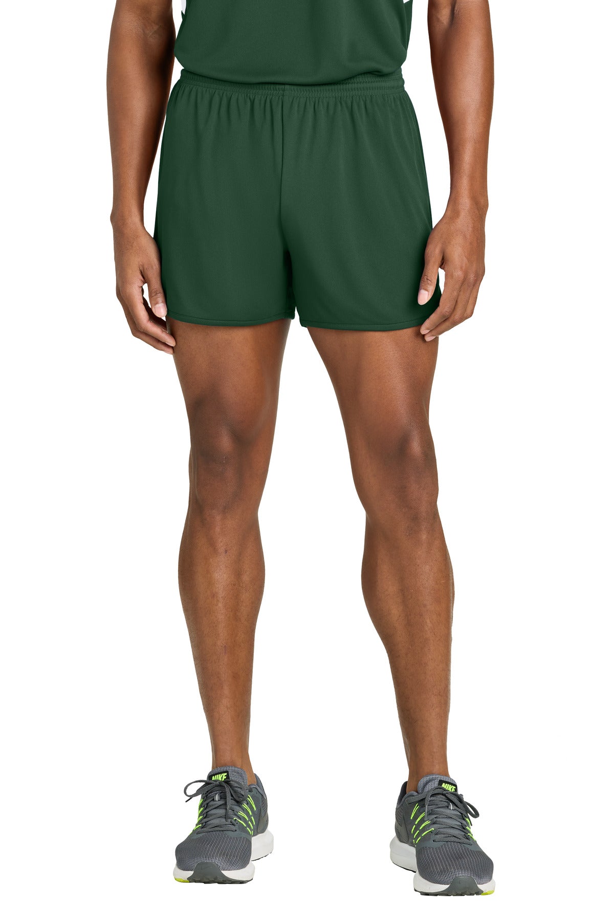 Sport-Tek Club 4  Track Short ST447 in Forest Green