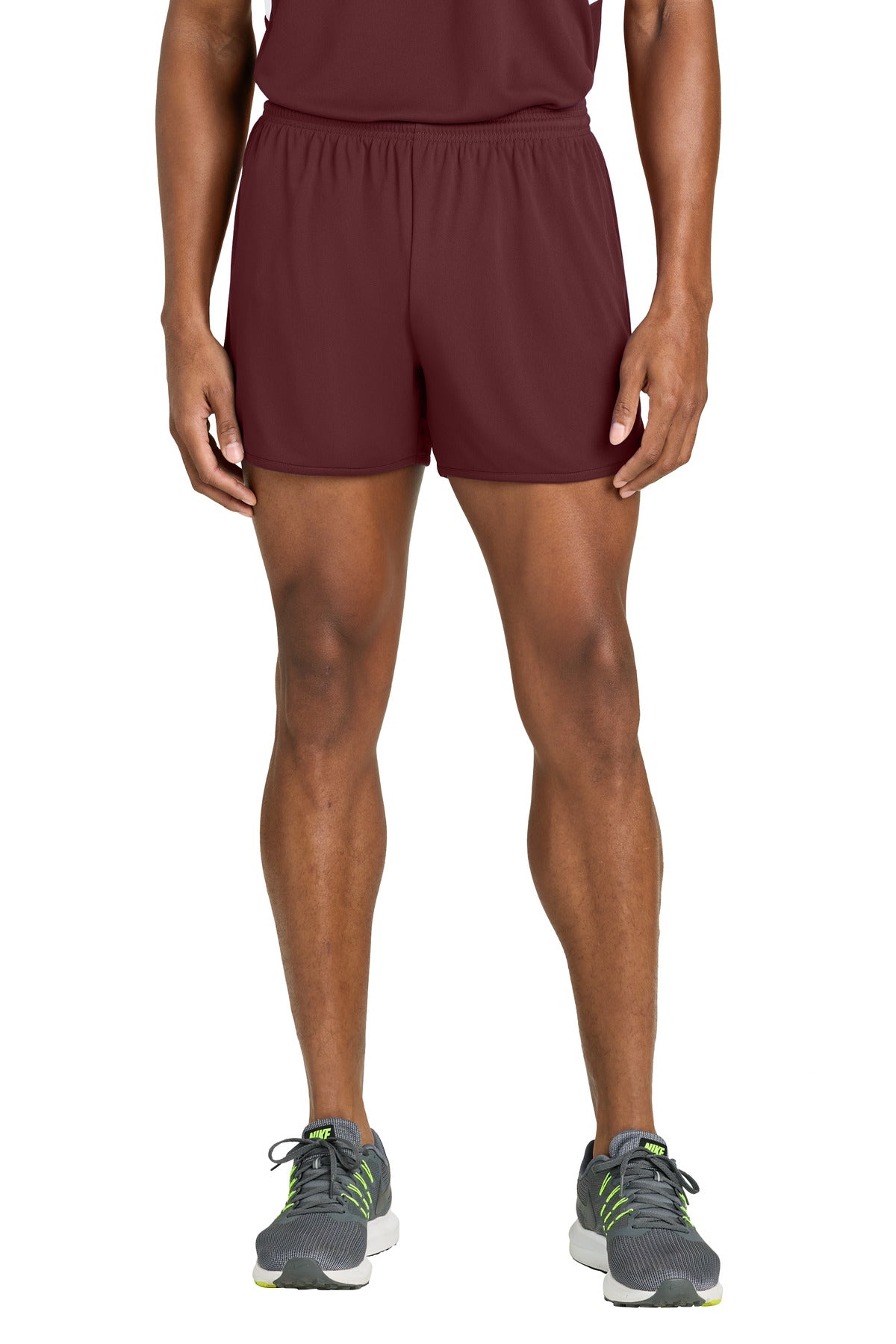 Sport-Tek Club 4  Track Short ST447 in Maroon