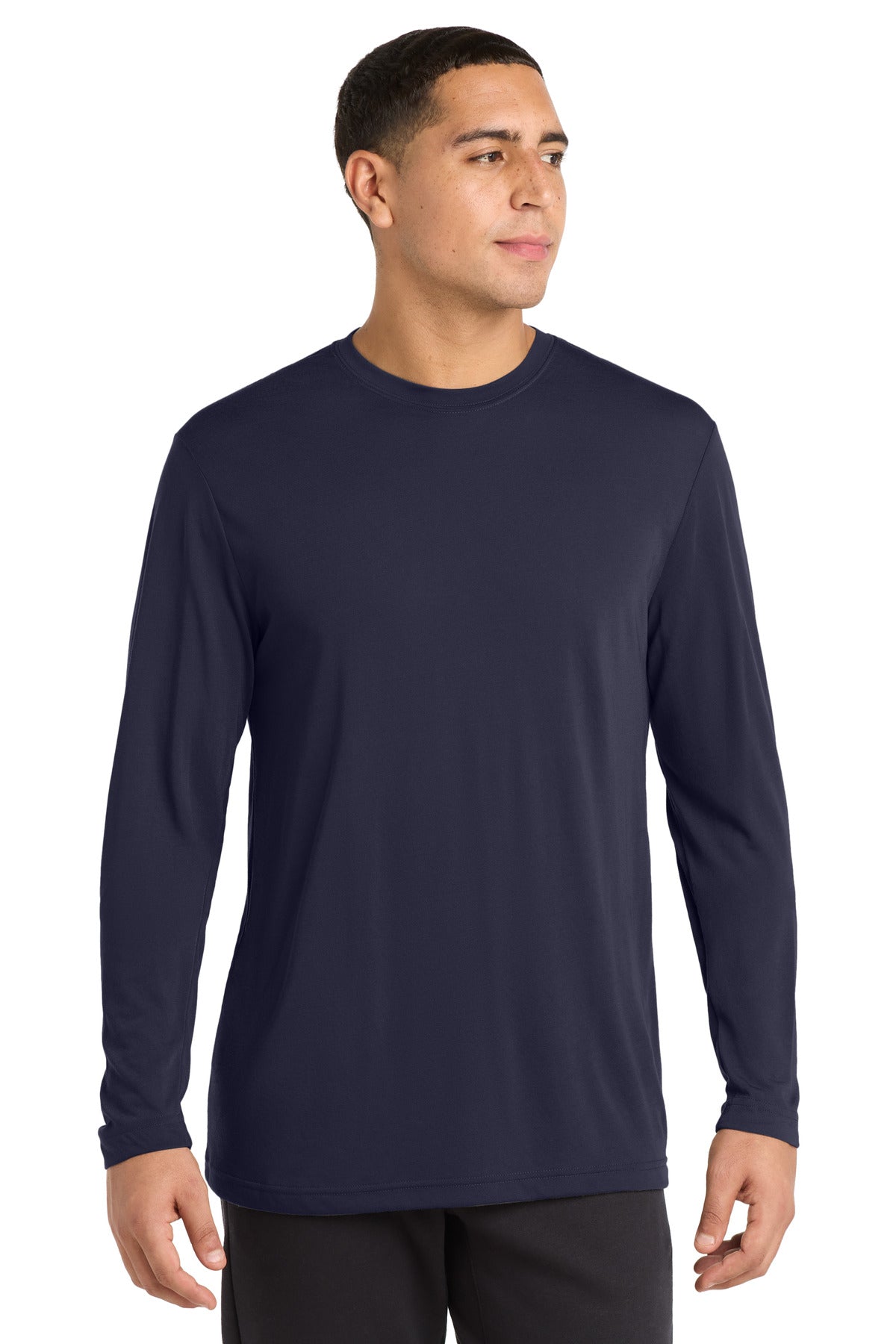 Sport-Tek Long Sleeve PosiCharge Competitor Cotton Touch Tee. ST450LS in True Navy