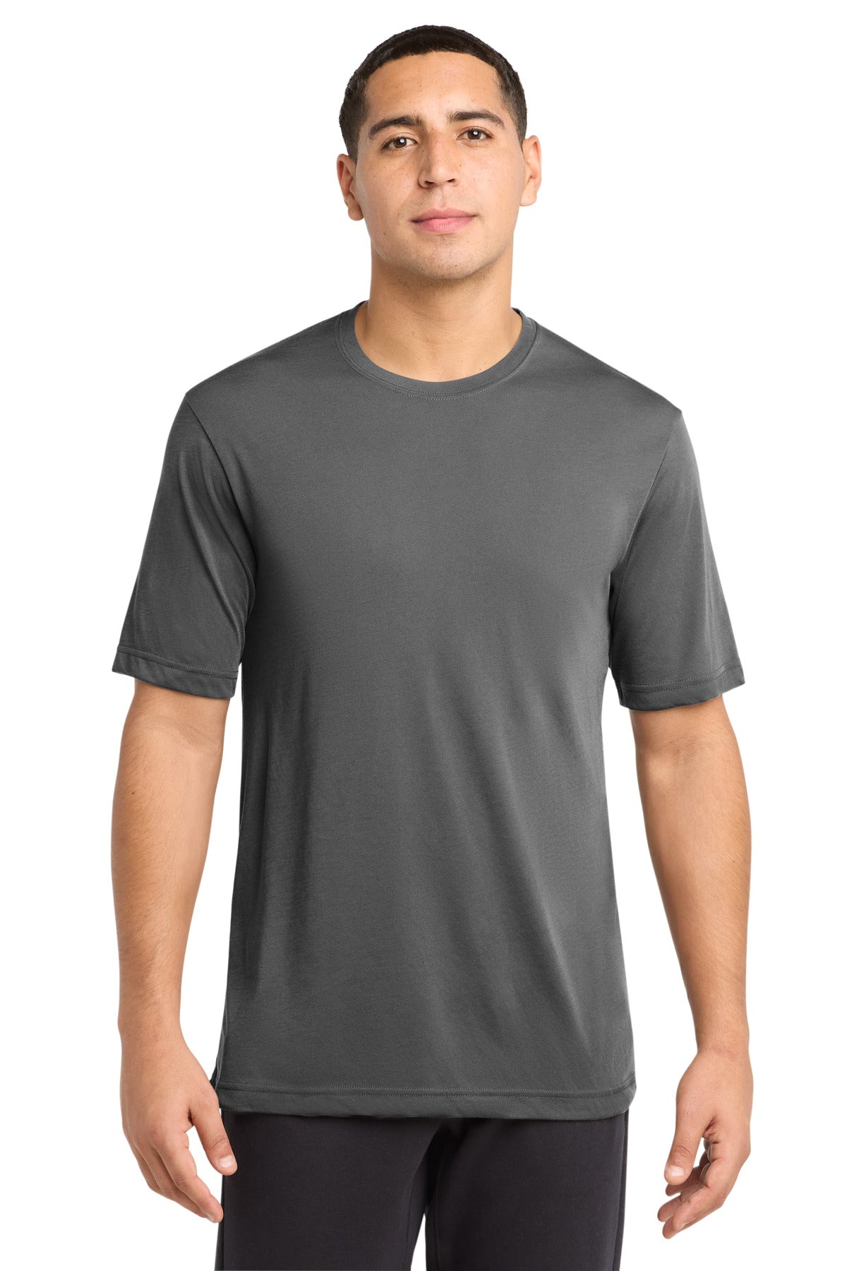Sport-Tek PosiCharge Competitor Cotton Touch Tee. ST450 in Dark Smoke Grey