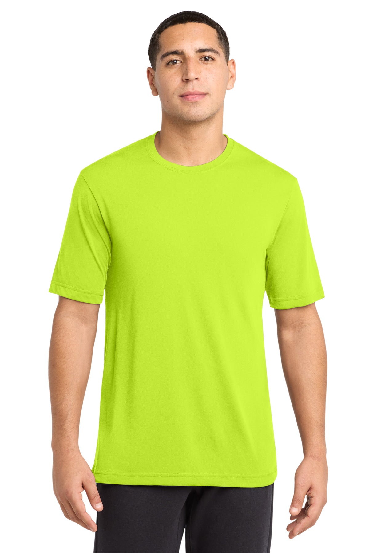 Sport-Tek PosiCharge Competitor Cotton Touch Tee. ST450 in Neon Yellow