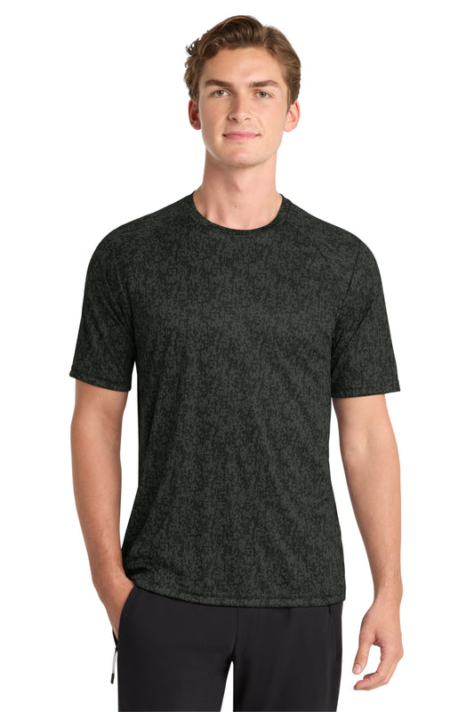 Sport-Tek  Digi Camo Tee. ST460 in Black