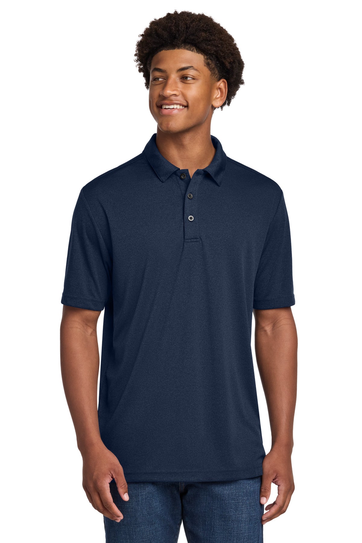 Sport-Tek  Endeavor Polo. ST467 in Dark Royal Heather