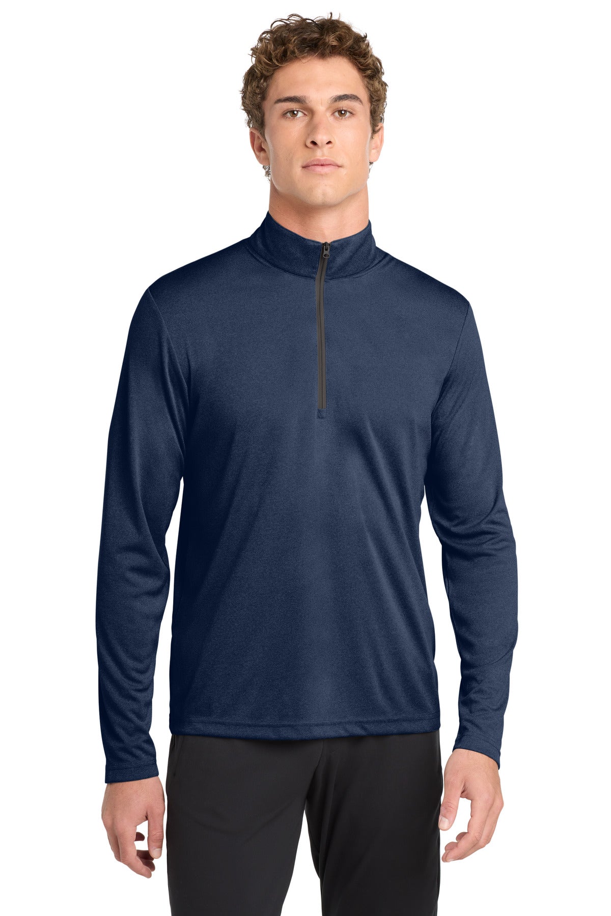 Sport-Tek  Endeavor 1/2-Zip Pullover. ST469 in Dark Royal Heather