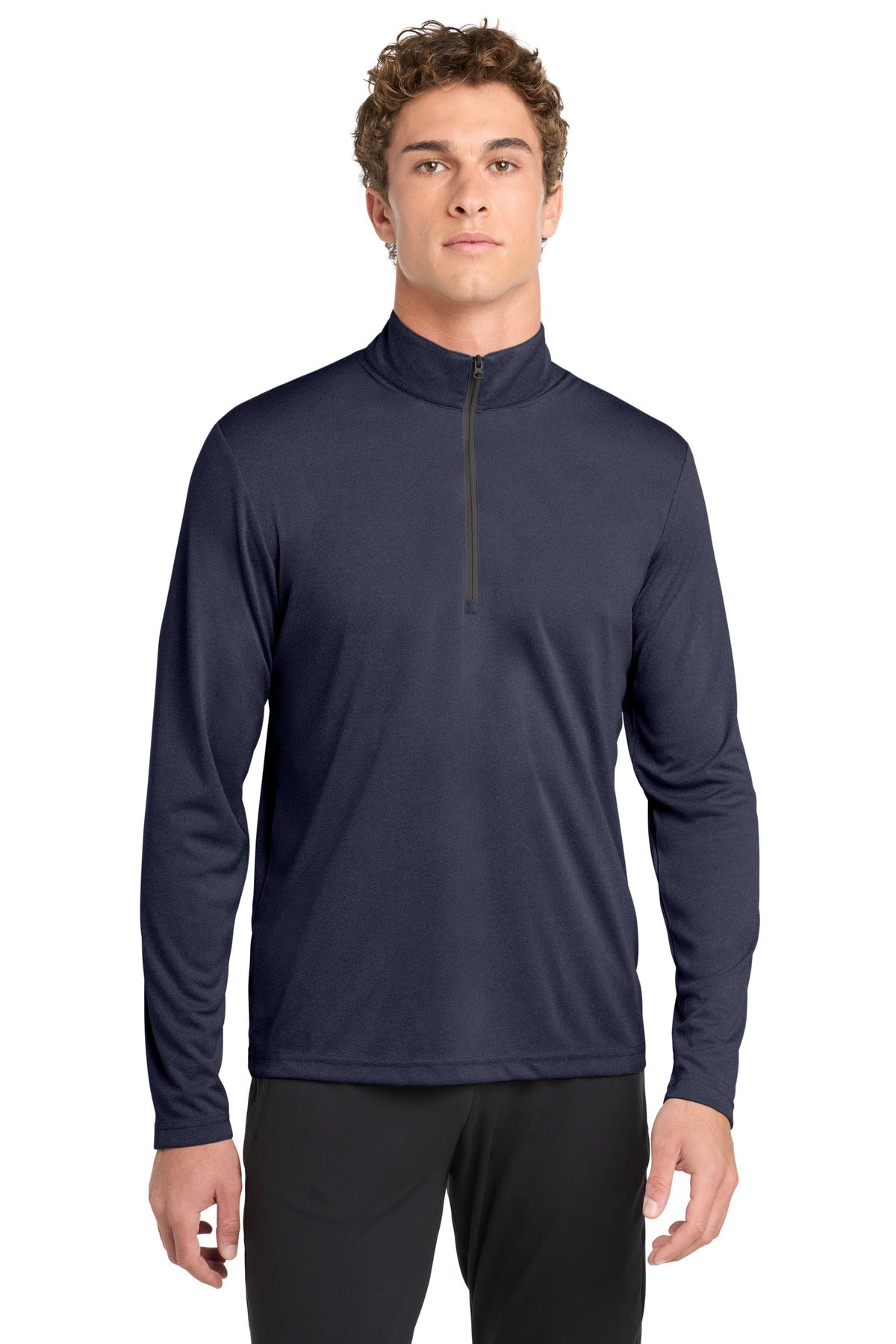 Sport-Tek  Endeavor 1/2-Zip Pullover. ST469 in Deep Navy Heather