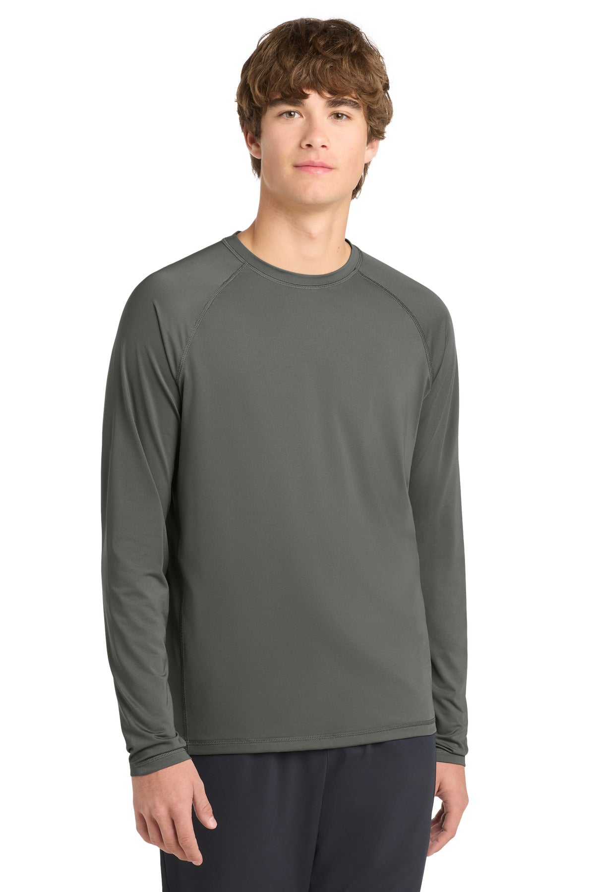 Sport-Tek  Long Sleeve Rashguard Tee. ST470LS in Dark Smoke Grey