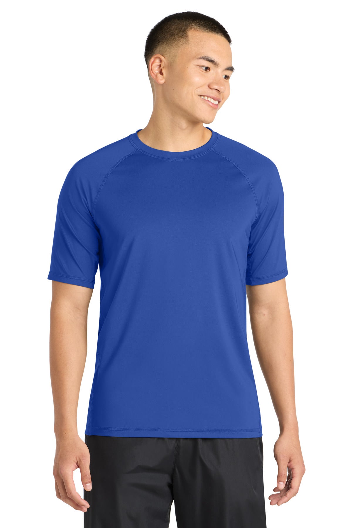 Sport-Tek  Rashguard Tee. ST470 in True Royal