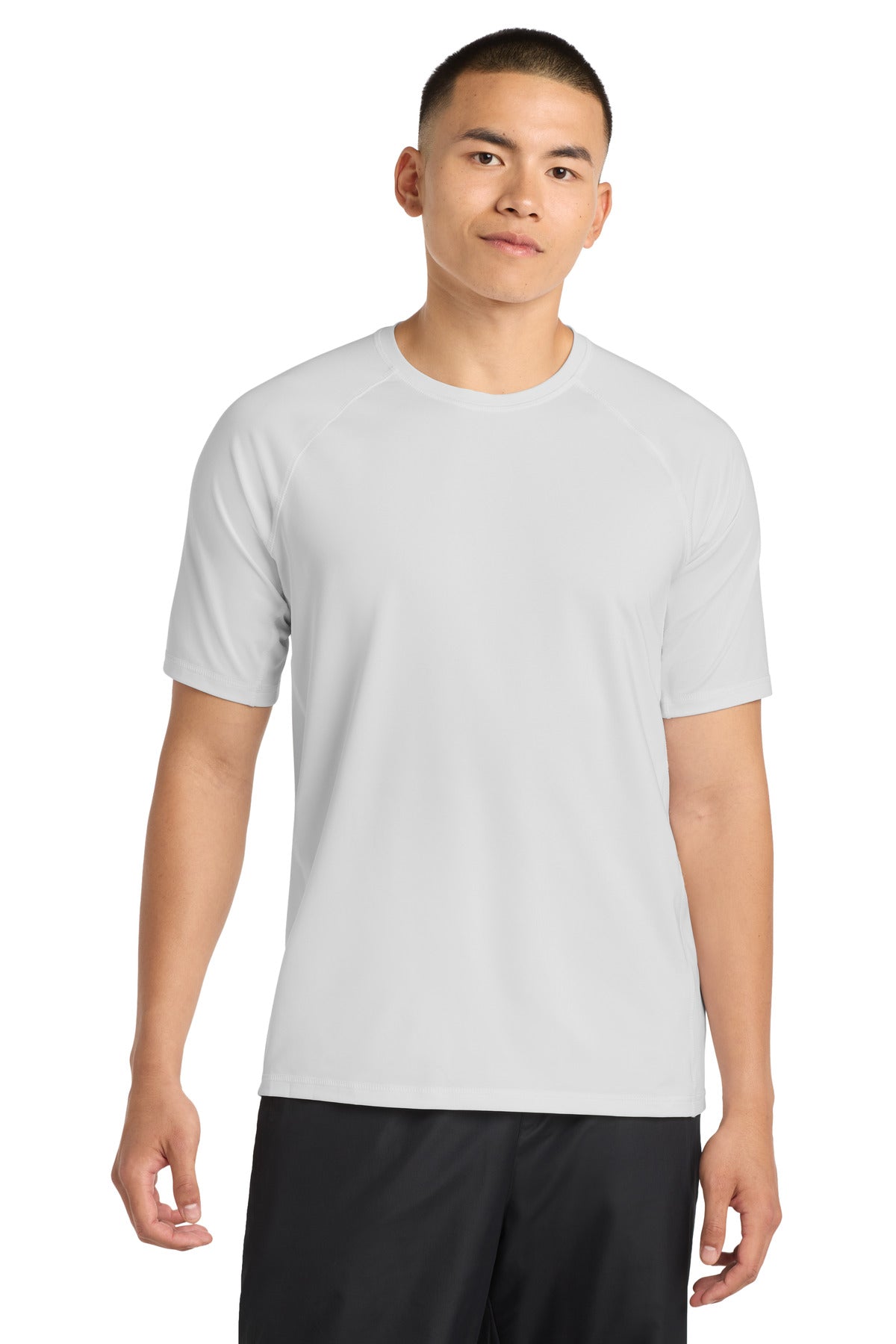 Sport-Tek  Rashguard Tee. ST470 in White