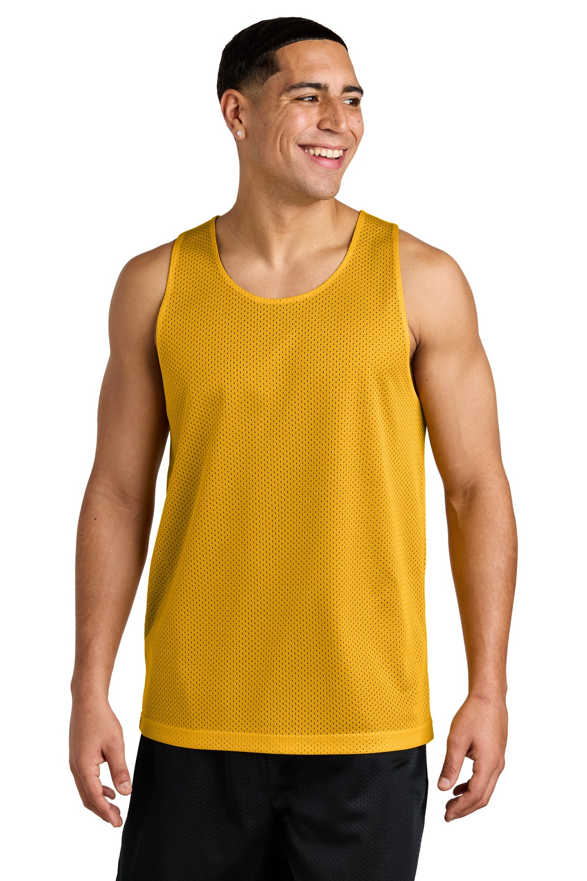 Sport-Tek PosiCharge Reversible Mesh Tank ST5000 in Gold/ Black