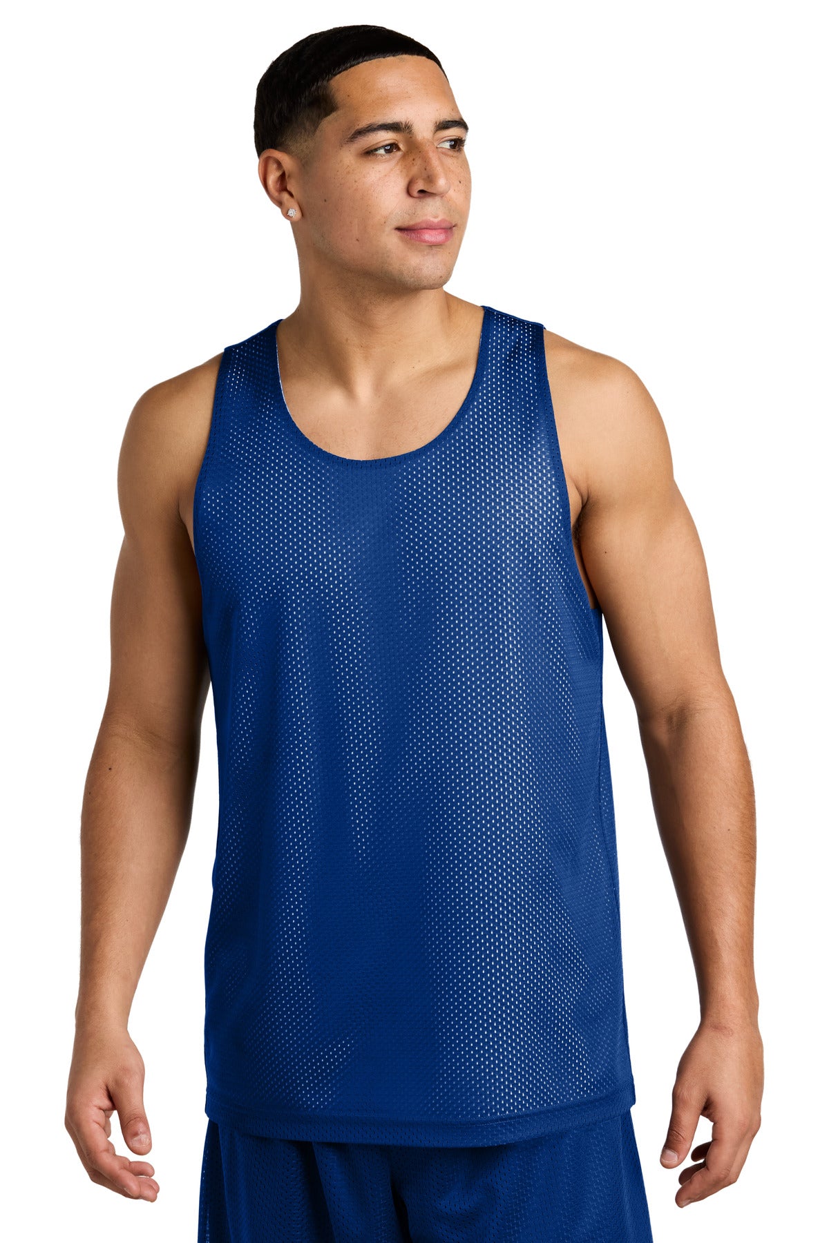 Sport-Tek PosiCharge Reversible Mesh Tank ST5000 in True Royal/ White