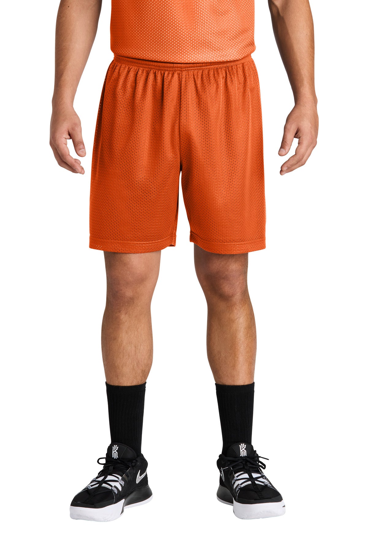 Sport-Tek PosiCharge Mesh 7  Short ST5100 in Deep Orange