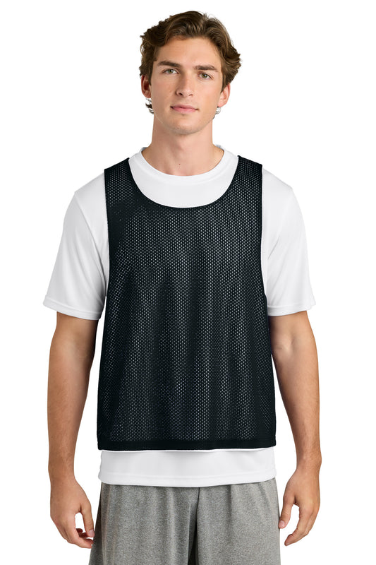 Sport-Tek Lacrosse Reversible Pinnie ST512 in Black/ White