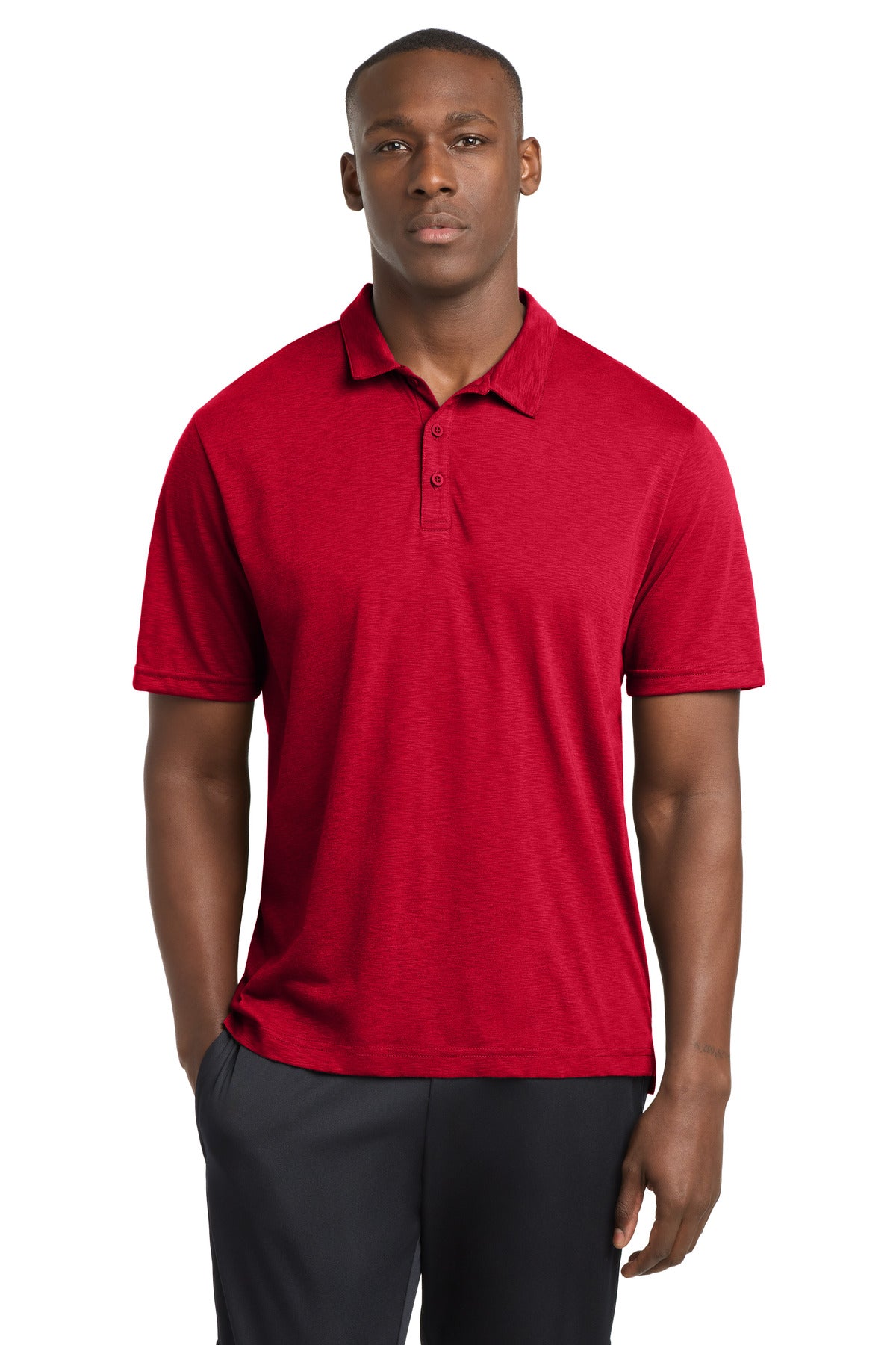 Sport-Tek  PosiCharge  Strive Polo ST530 in Deep Red