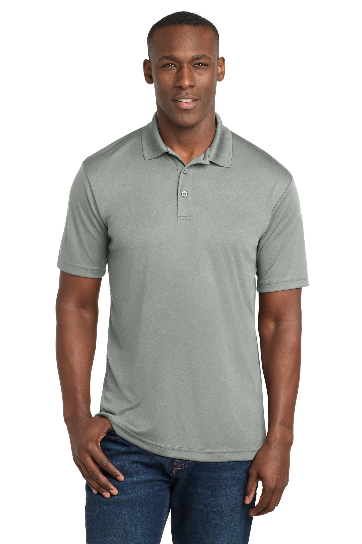Sport-Tek  PosiCharge  Competitor  Polo. ST550 in Silver