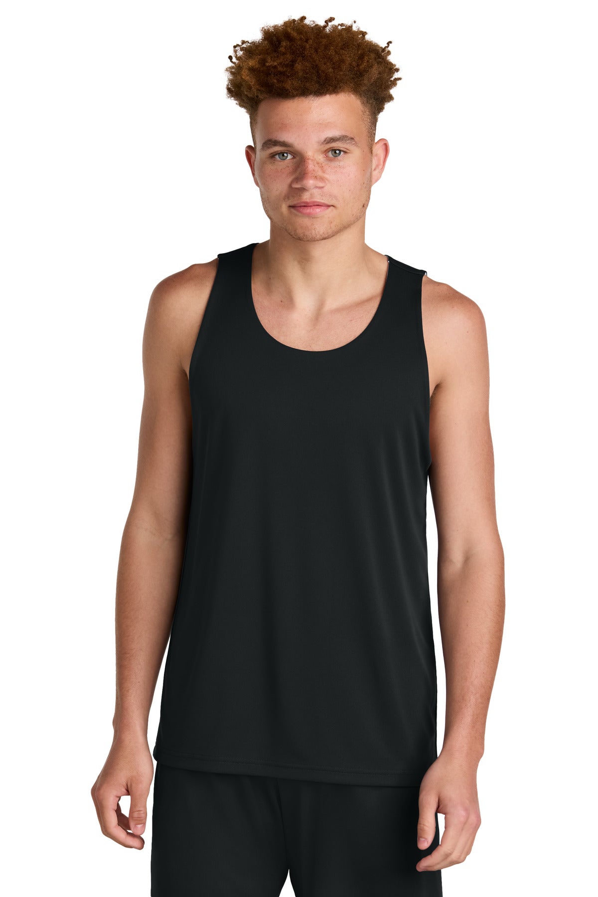Sport-Tek PosiCharge Competitor Rev Tank ST551 in Black/ White