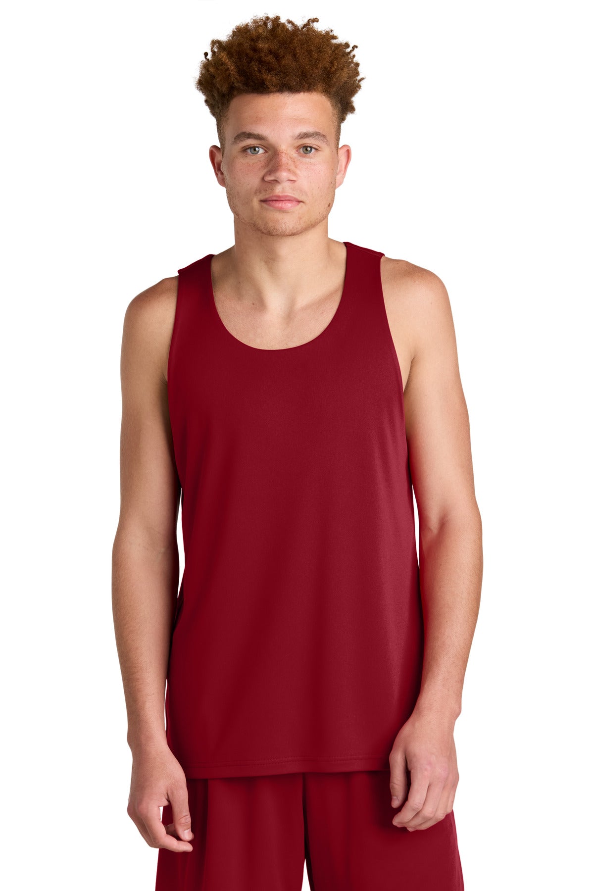 Sport-Tek PosiCharge Competitor Rev Tank ST551 in Deep Red/ Black