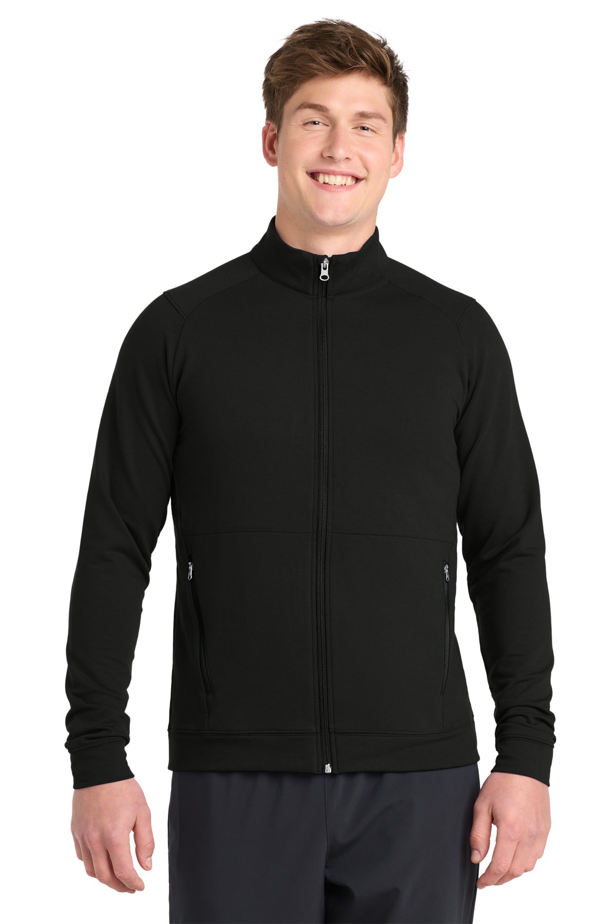 Sport-Tek Sport-Wick Flex Fleece Full-Zip. ST560 in Black