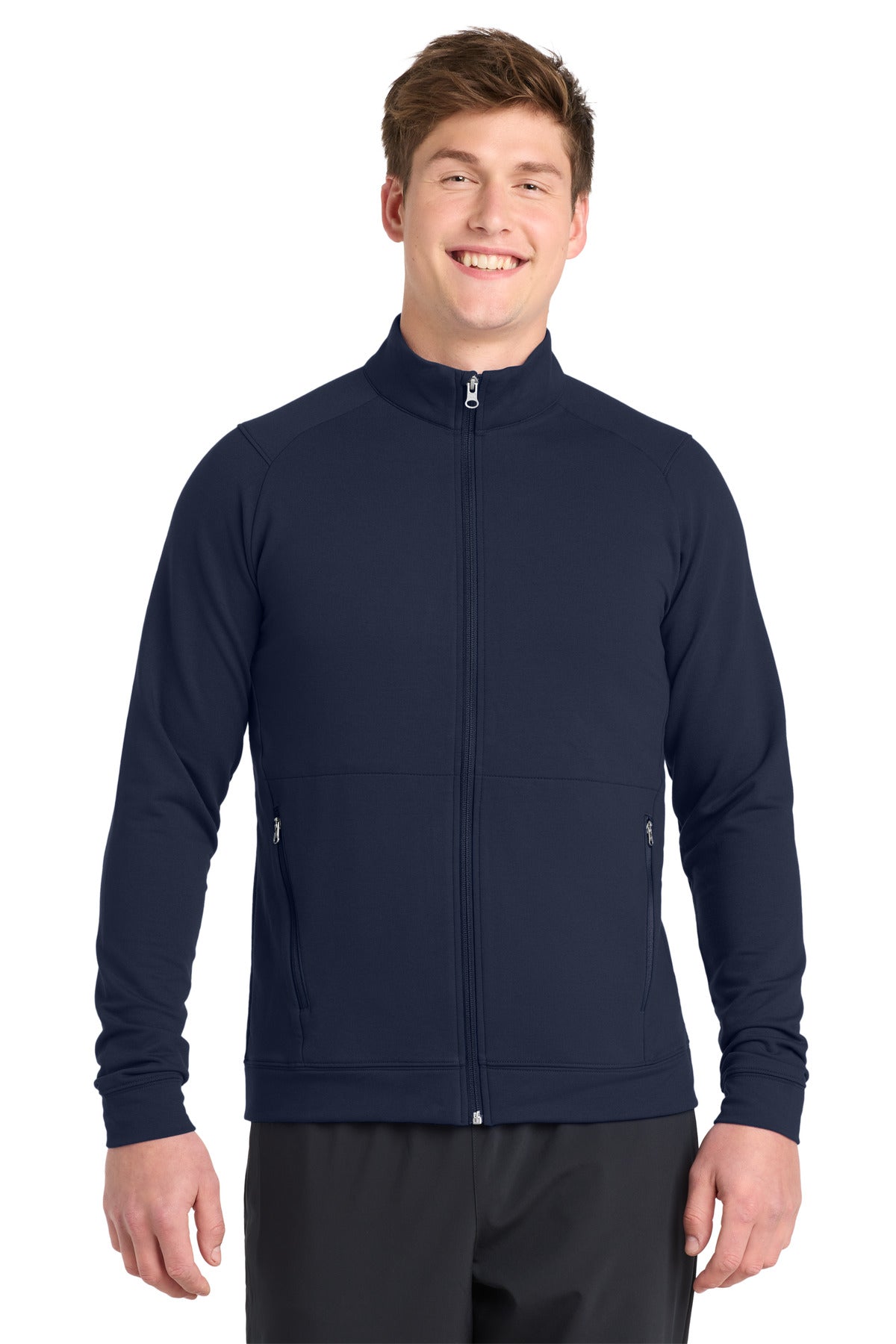 Sport-Tek Sport-Wick Flex Fleece Full-Zip. ST560 in True Navy