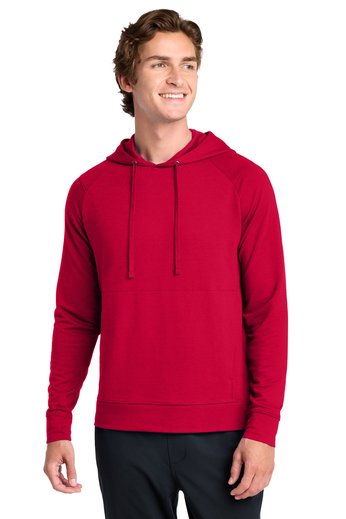 Sport-Tek Sport-Wick Flex Fleece Pullover Hoodie ST562 in Deep Red