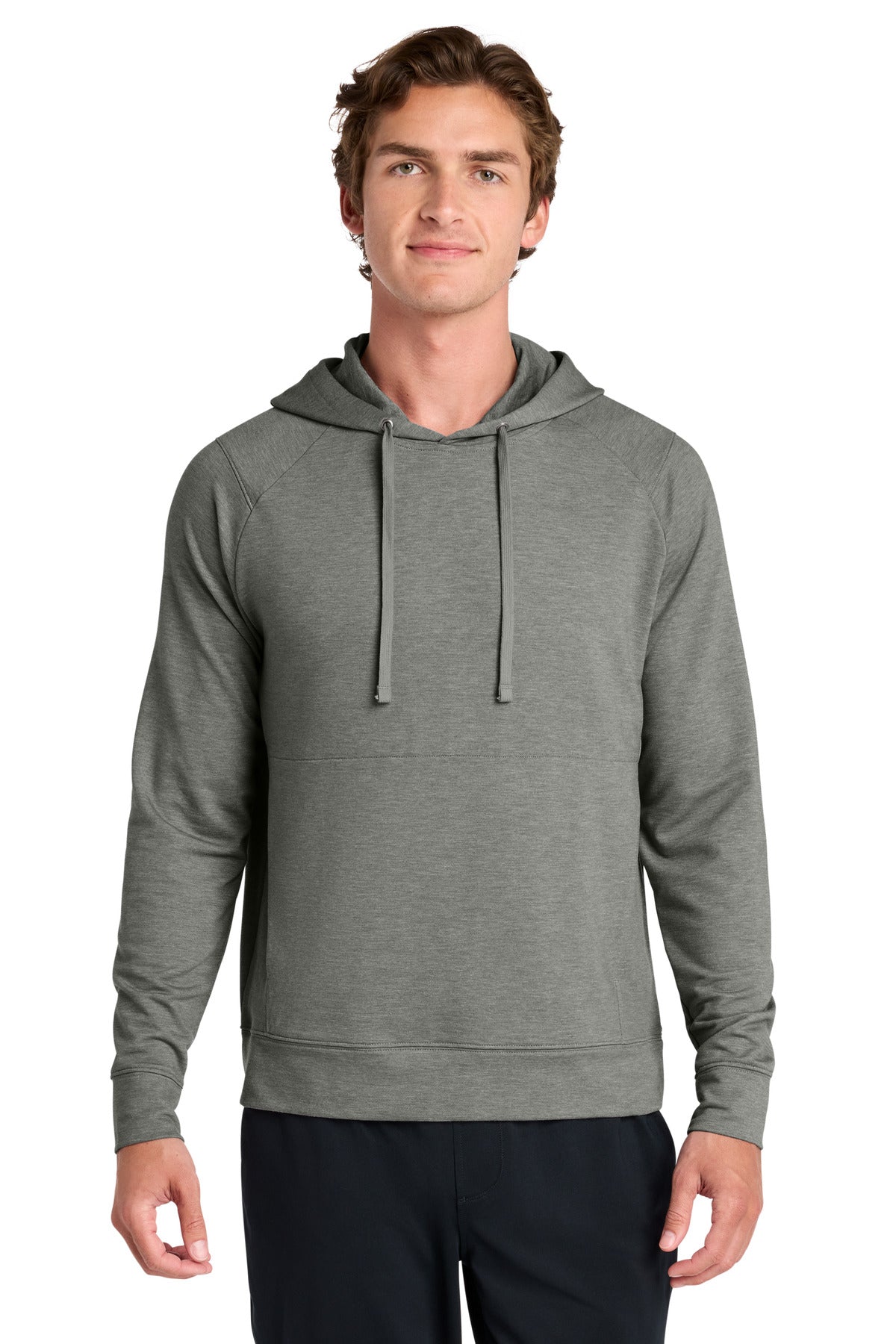 Sport-Tek Sport-Wick Flex Fleece Pullover Hoodie ST562 in Light Grey Heather