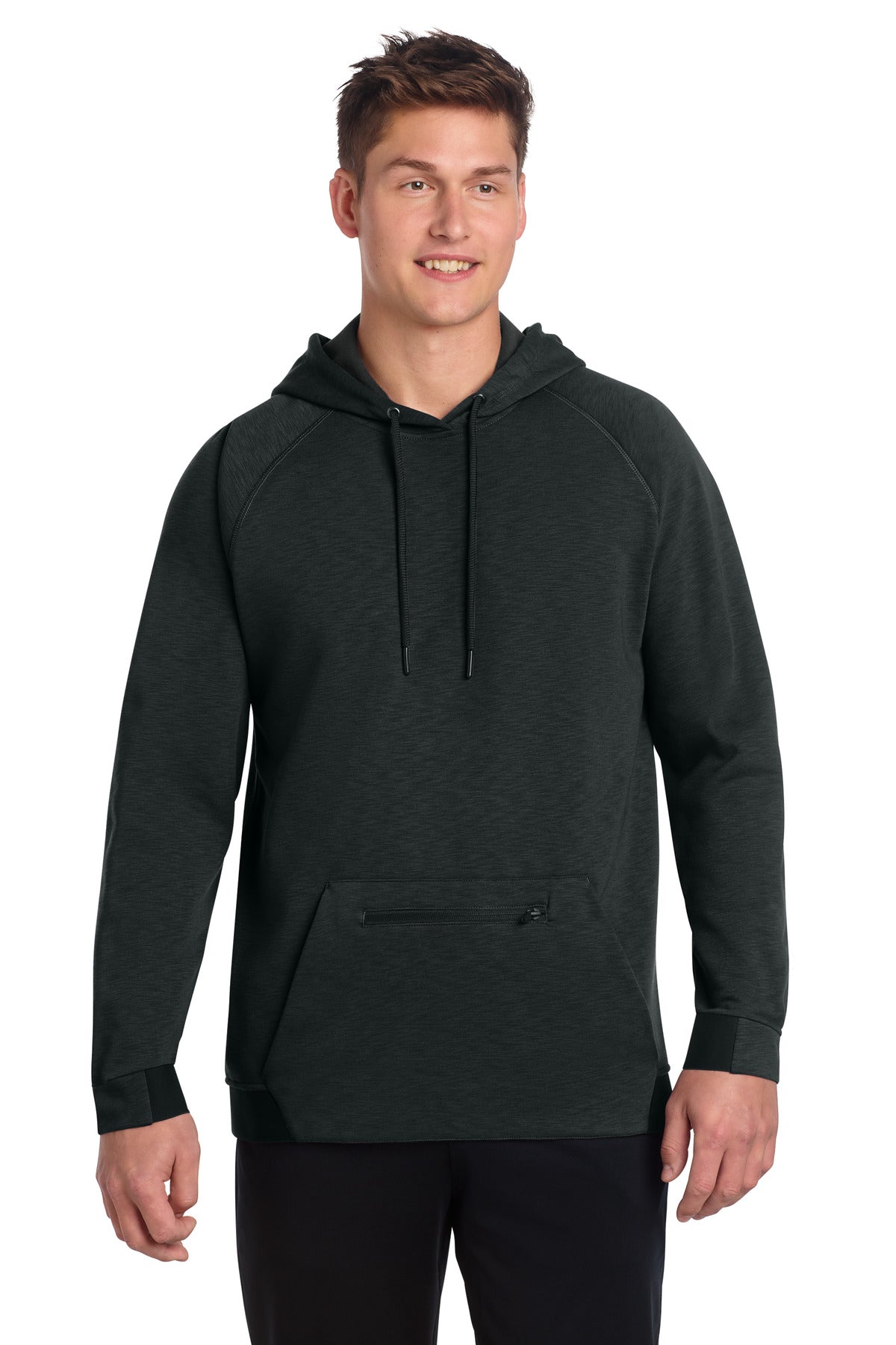 Sport-Tek PosiCharge Strive Hooded Pullover ST571 in Black