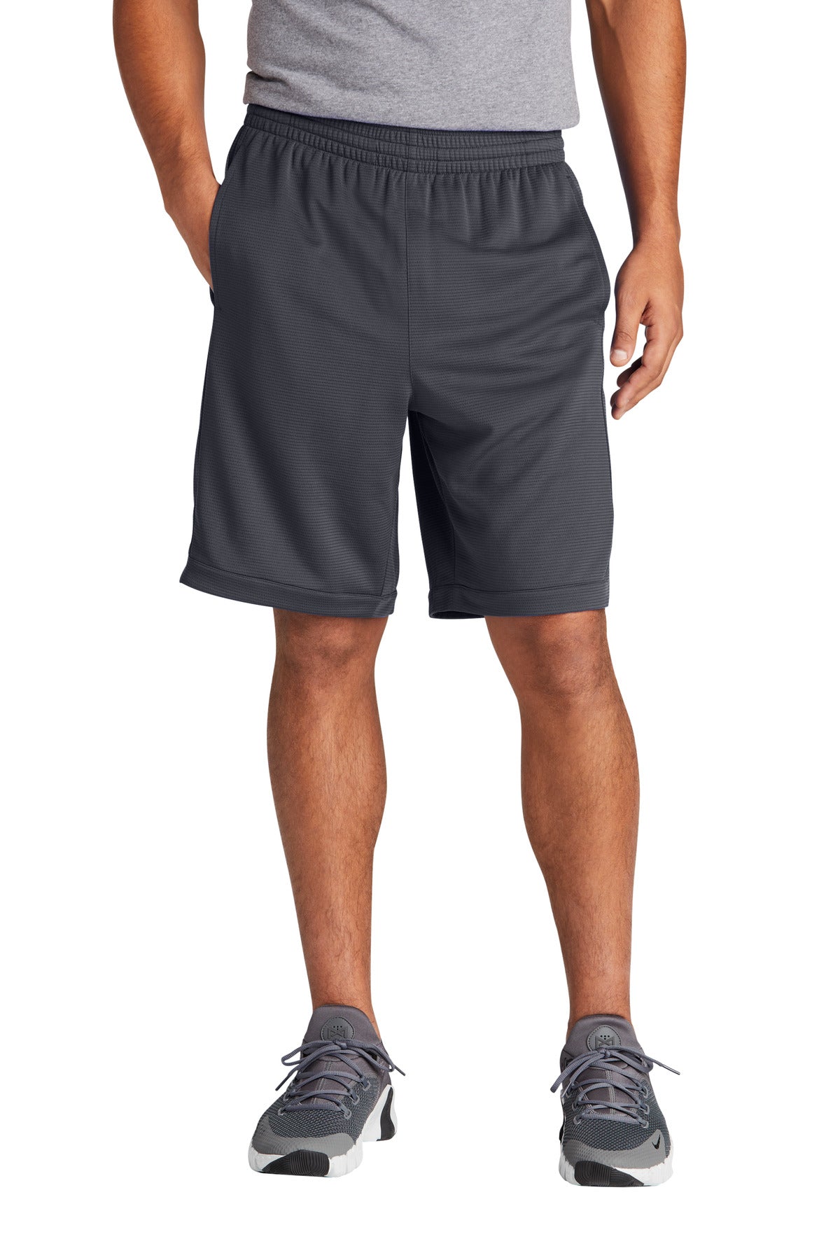 Sport-Tek PosiCharge Position Short with Pockets ST575 in Graphite