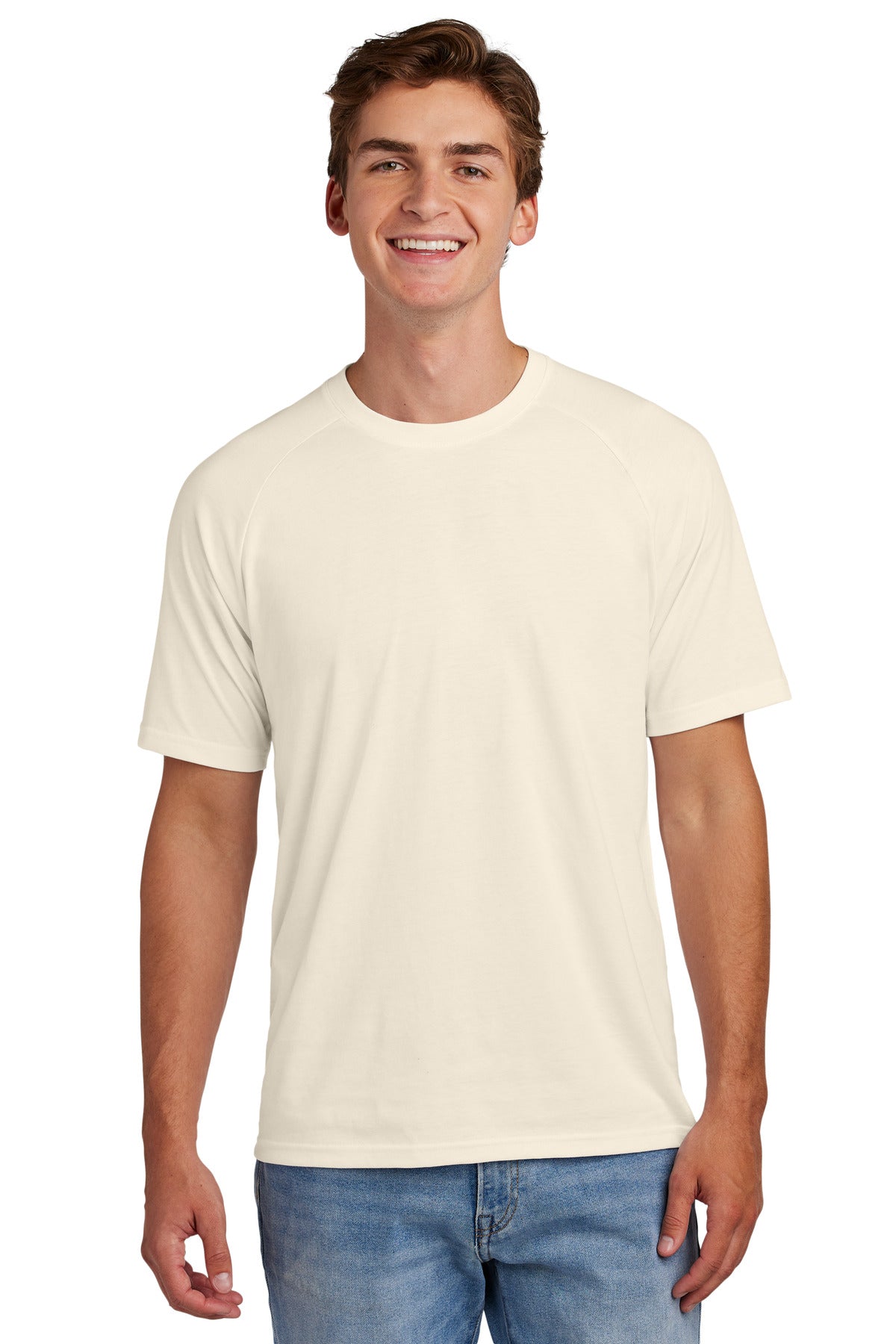 Sport-Tek Halftime Raglan Tee ST6040 in Ecru