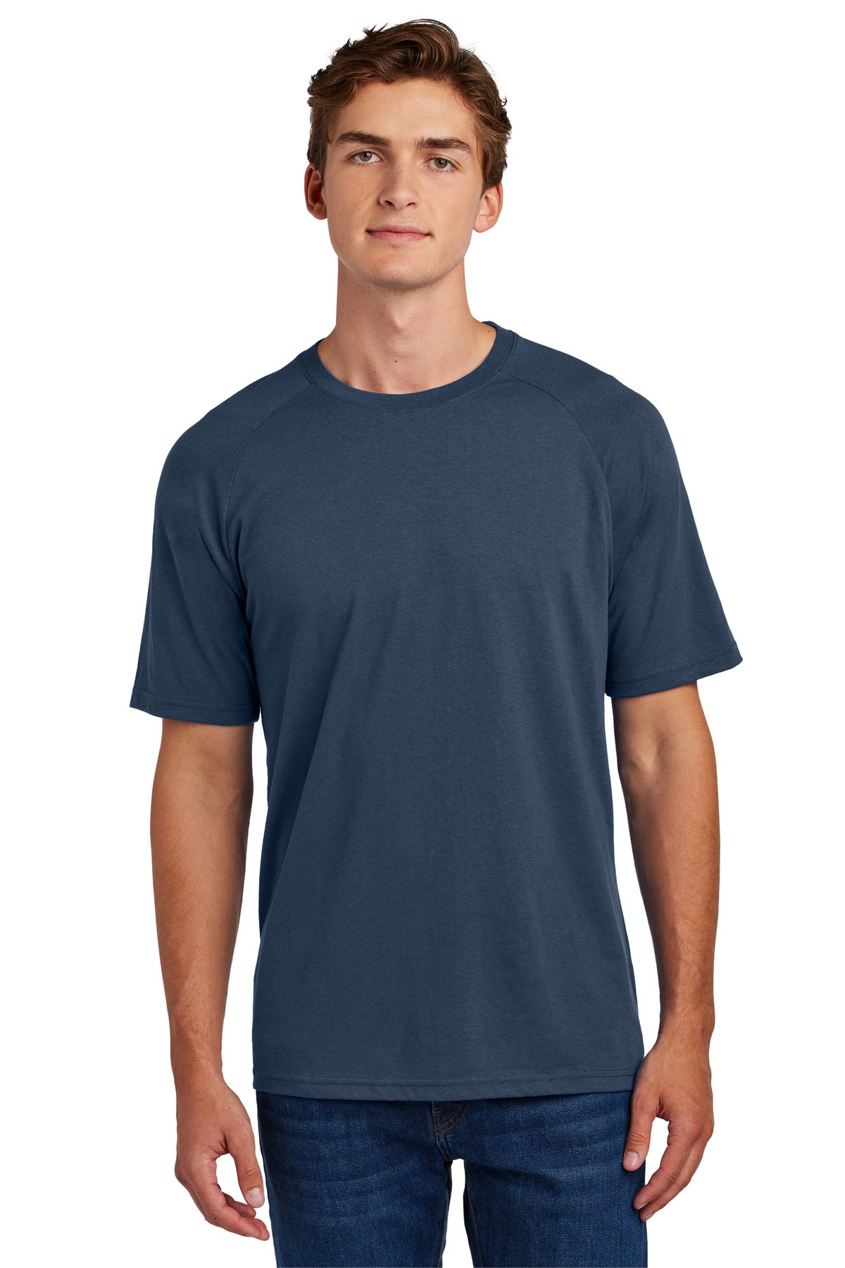 Sport-Tek Halftime Raglan Tee ST6040 in True Navy