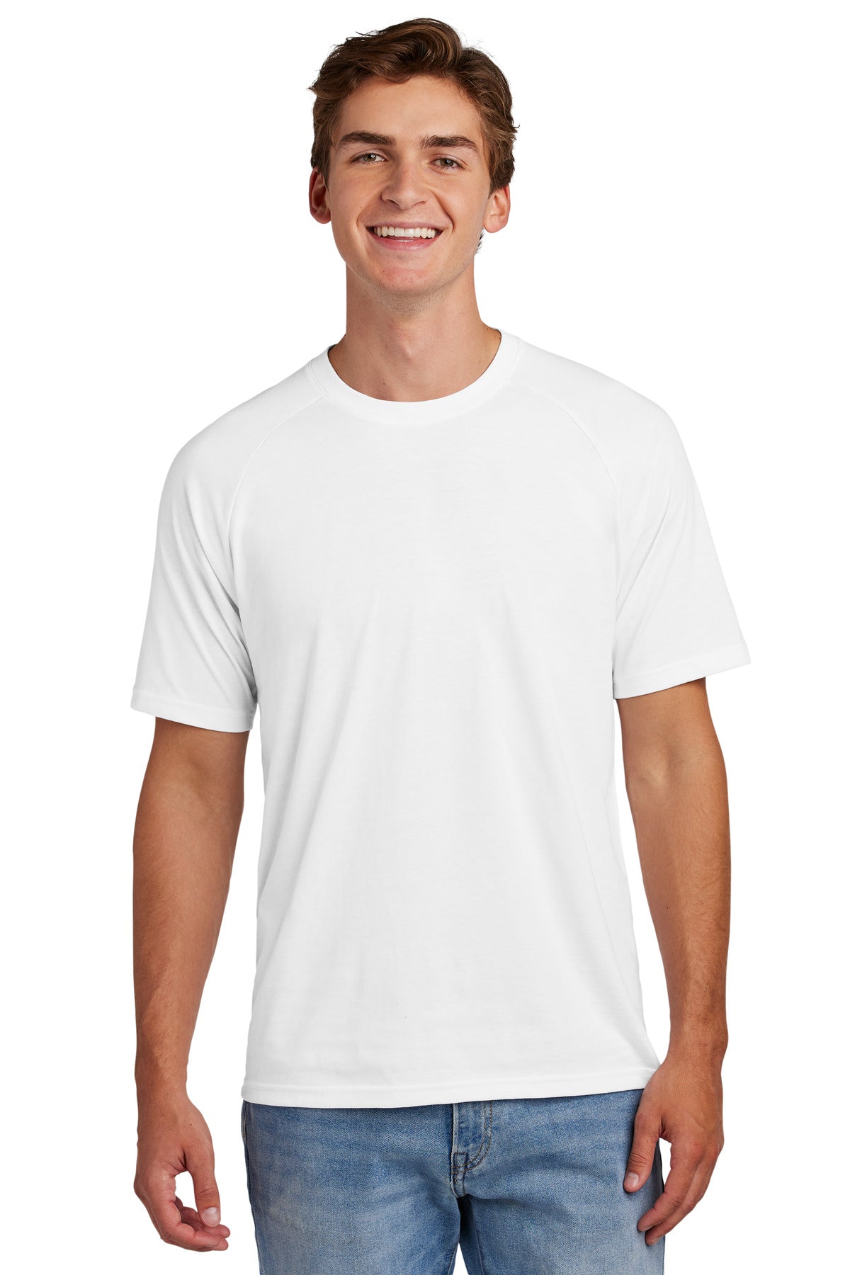 Sport-Tek Halftime Raglan Tee ST6040 in White