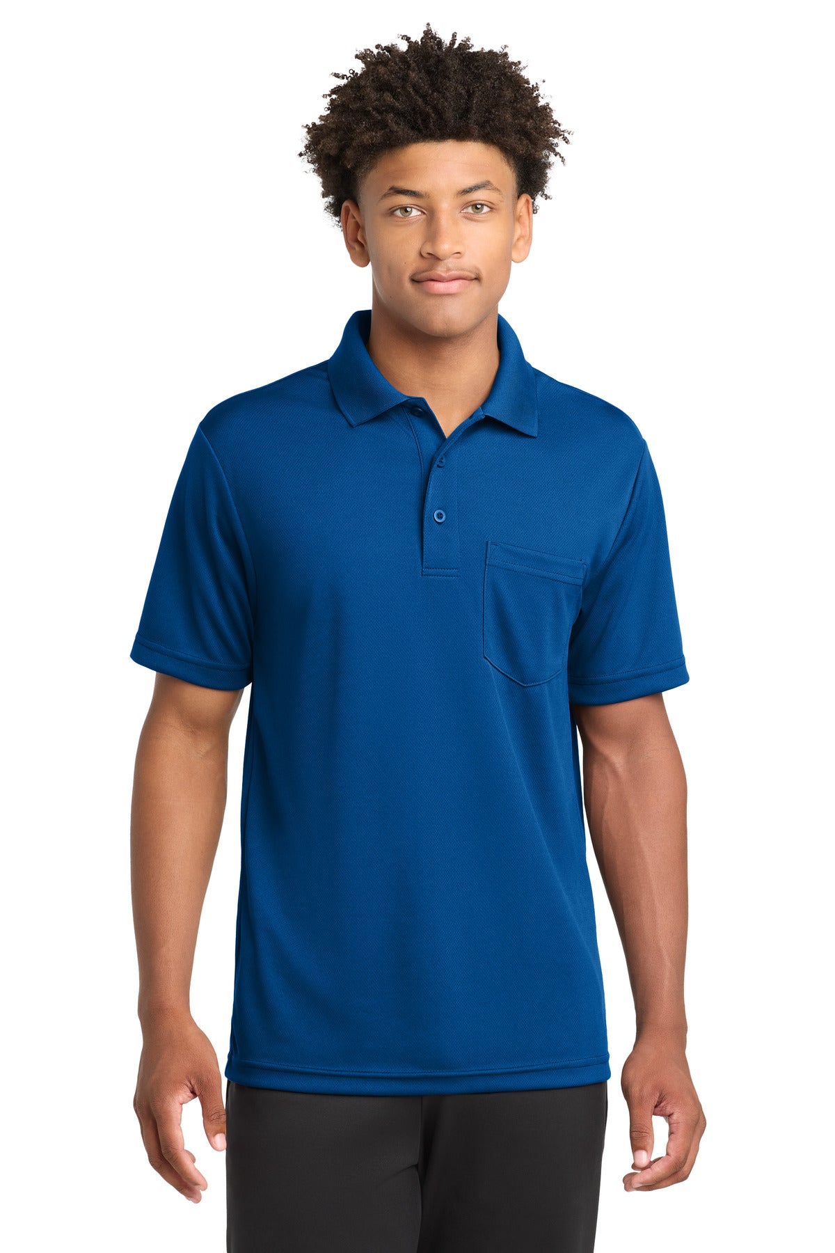 Sport-Tek  PosiCharge  RacerMesh  Pocket Polo. ST640P in True Royal
