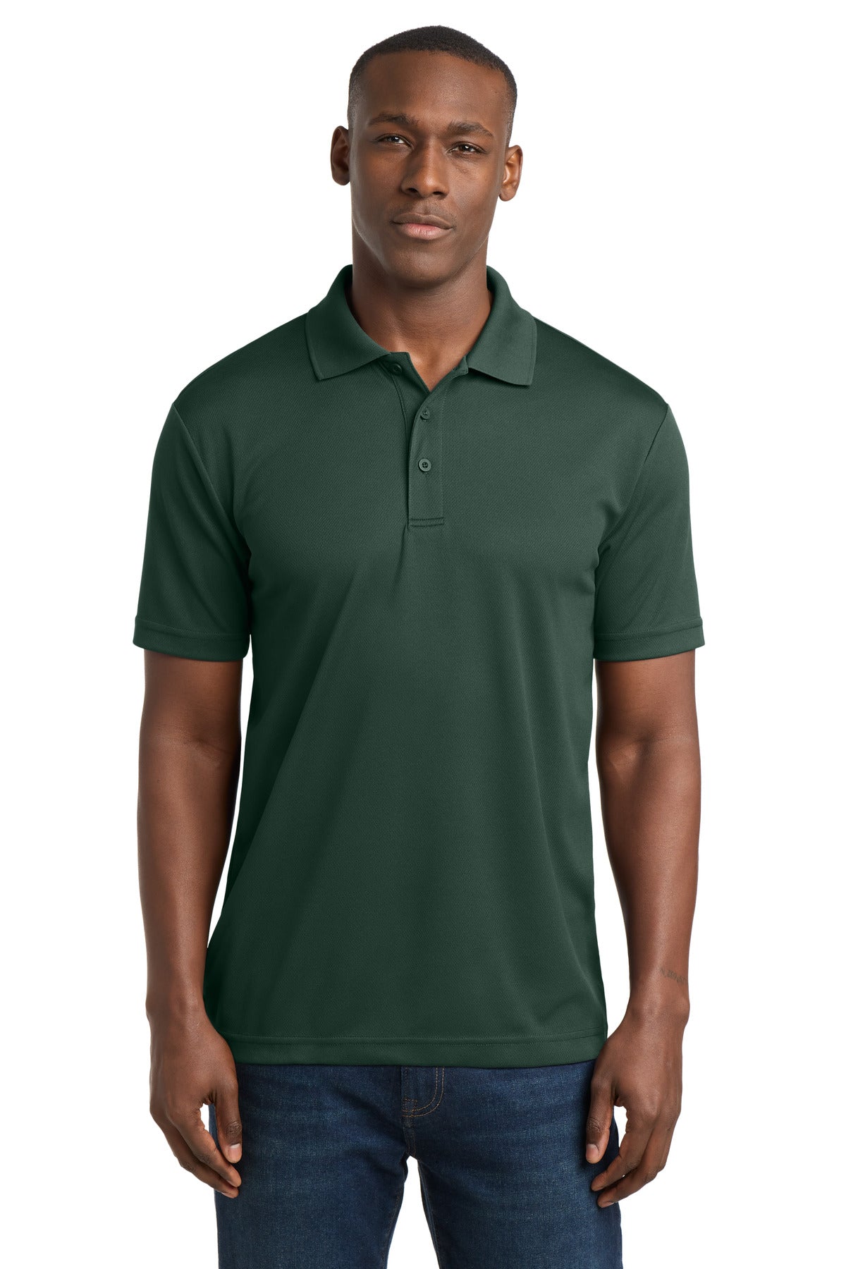 Sport-Tek PosiCharge RacerMesh Polo. ST640 in Dark Forest Green