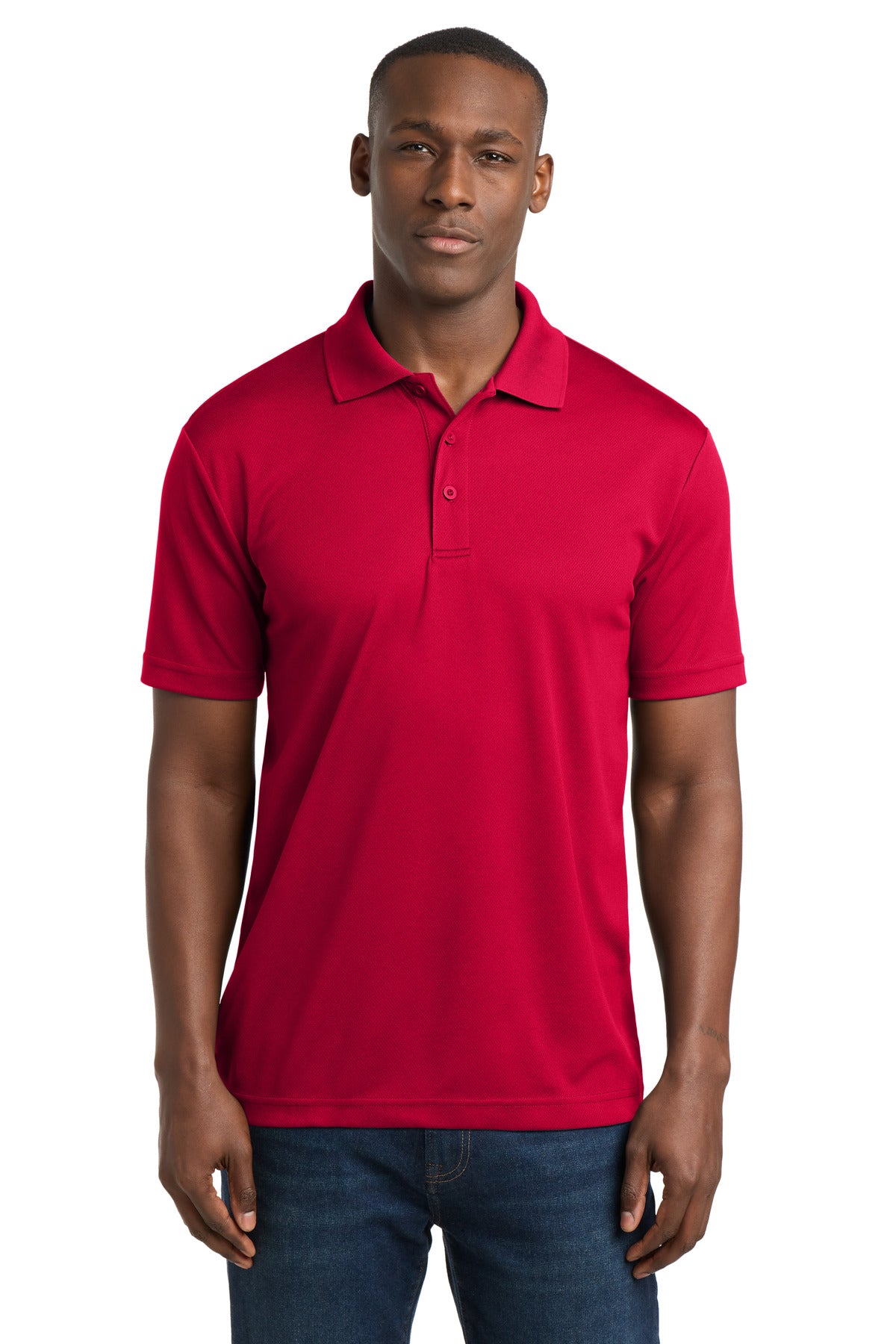 Sport-Tek PosiCharge RacerMesh Polo. ST640 in Deep Red