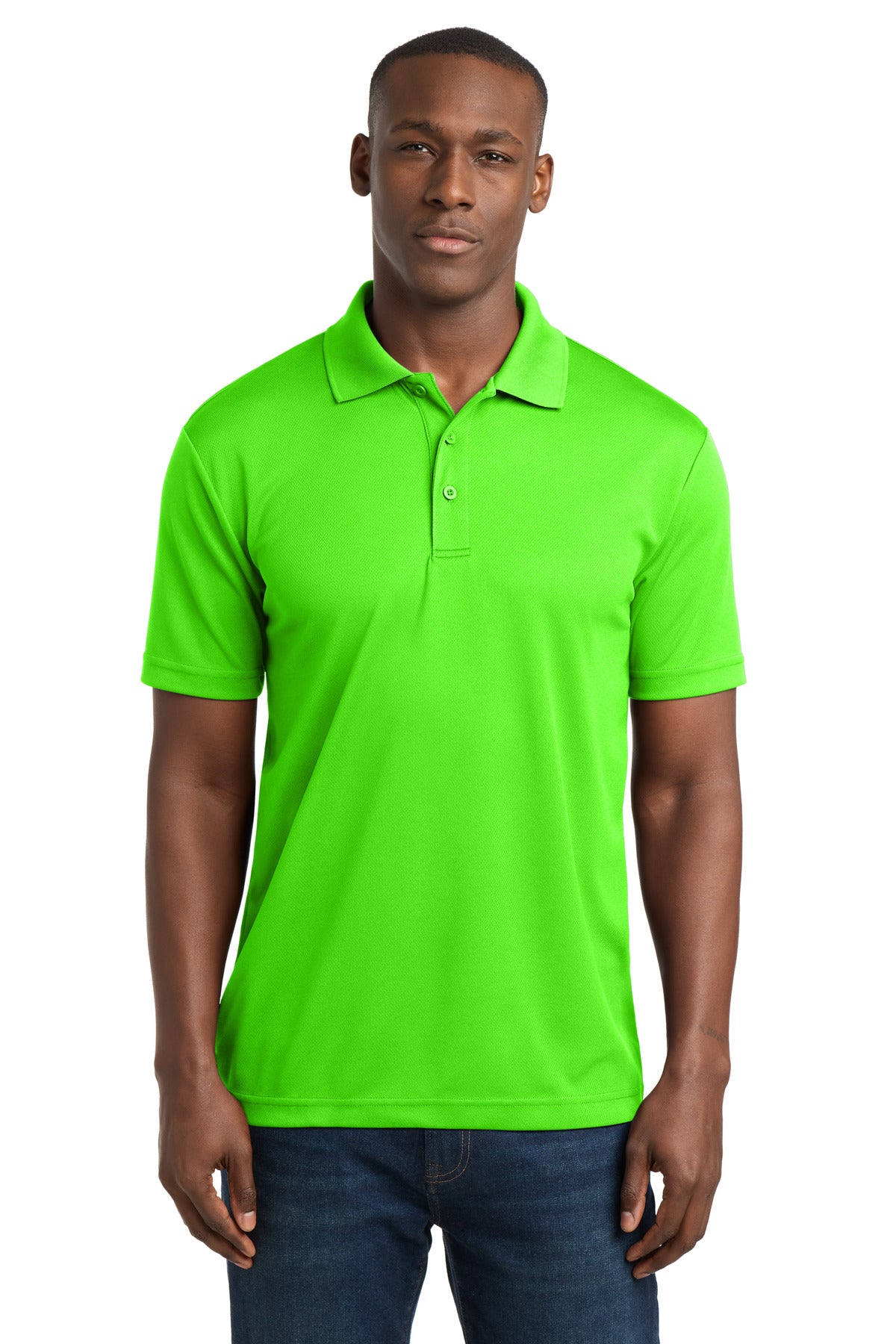 Sport-Tek PosiCharge RacerMesh Polo. ST640 in Neon Green