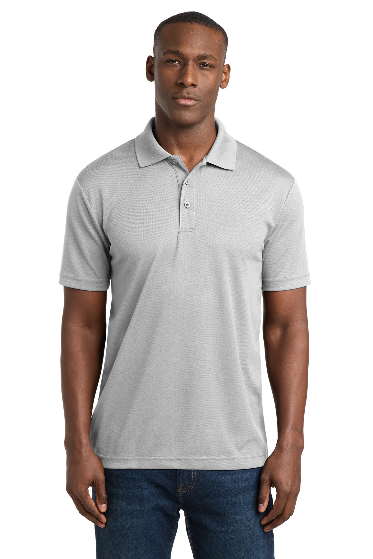 Sport-Tek PosiCharge RacerMesh Polo. ST640 in Silver