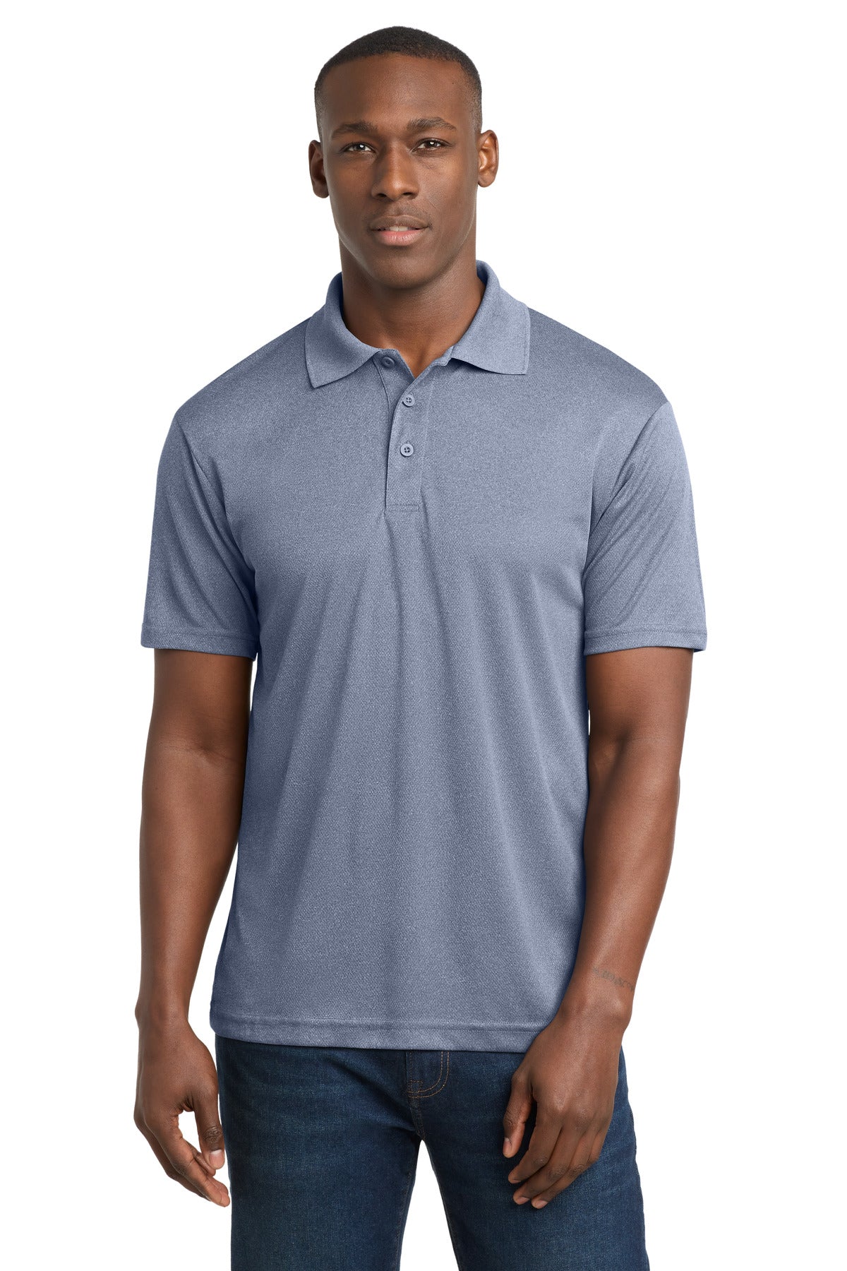 Sport-Tek PosiCharge RacerMesh Polo. ST640 in True Navy Heather