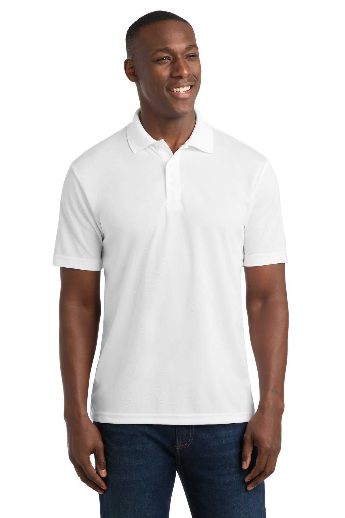 Sport-Tek PosiCharge RacerMesh Polo. ST640 in White